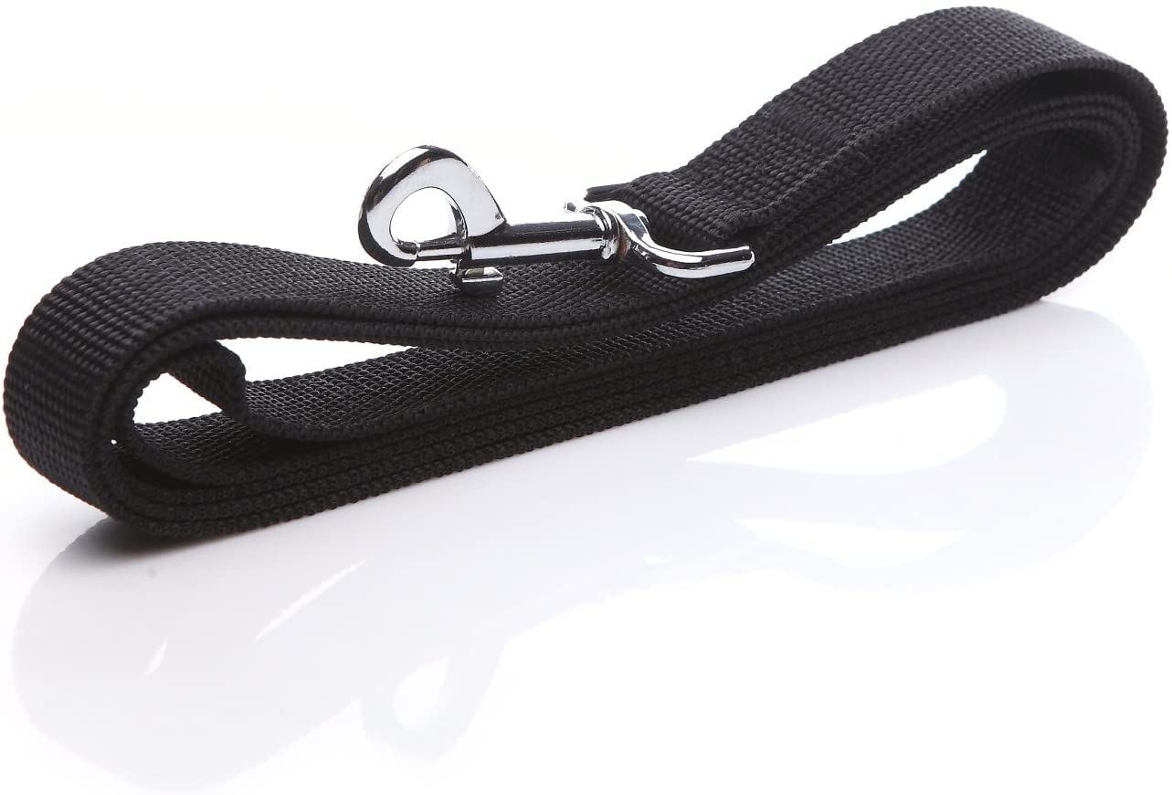 Nylon Dog Leash 8 Feet Long, Walking Training Dog Leashes For Medium Large Dogs(1'' X 8 Ft, Black)