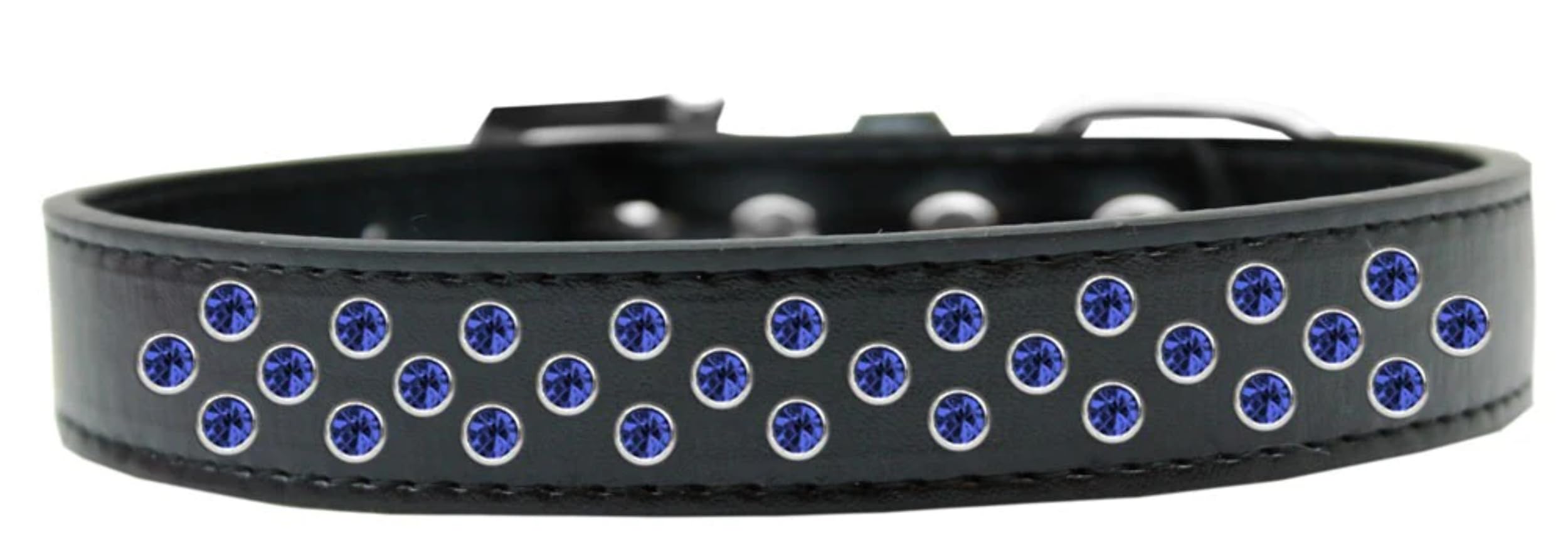 Dog, Puppy & Pet Fashion Collar, Blue Crystal Rimsets Sprinkles Red 16