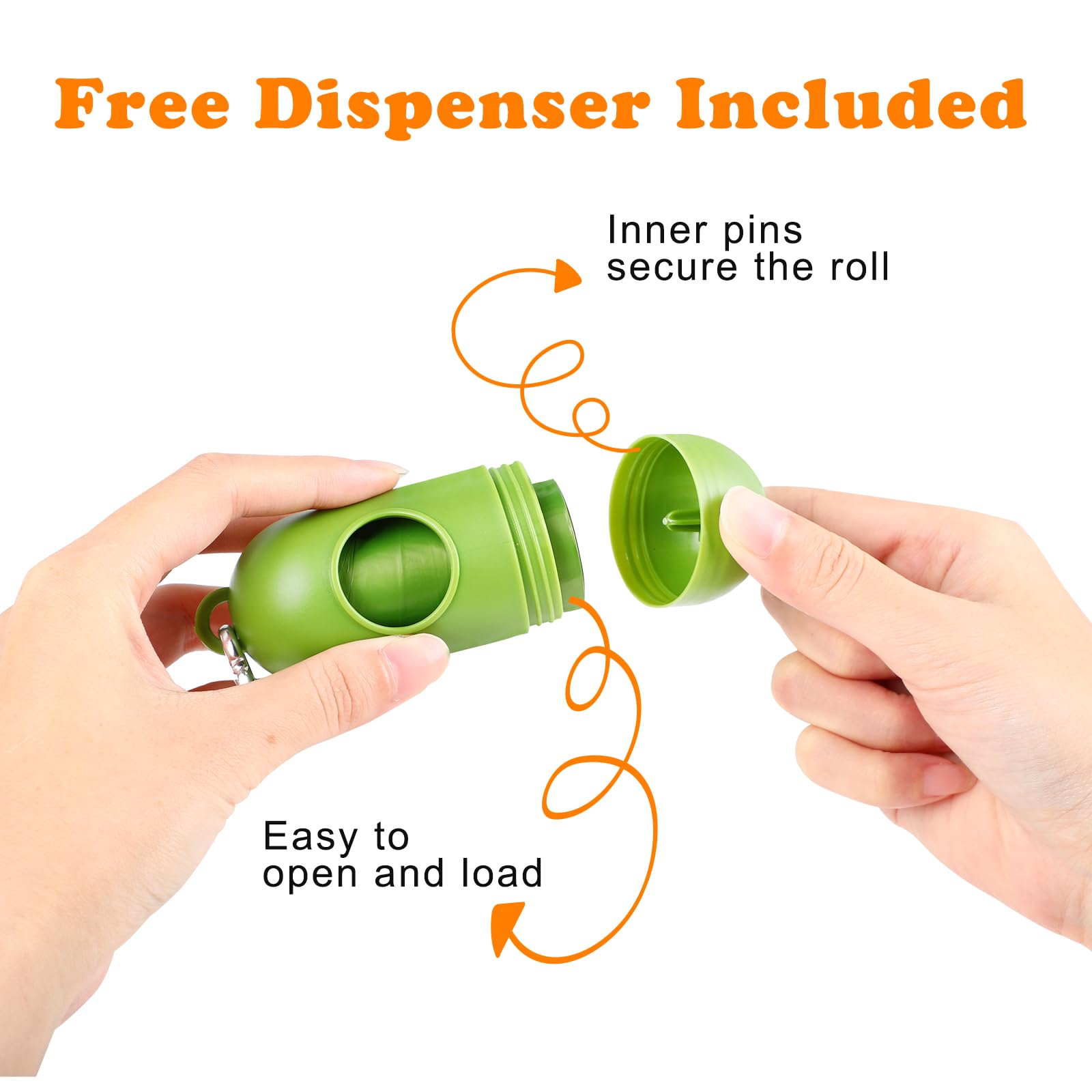 Dog Poop Bags Rolls: Large and Leak Proof Poop Bag with Dispenser for Dogs, 27 Rolls 540 Counts Poop Bags - Scented