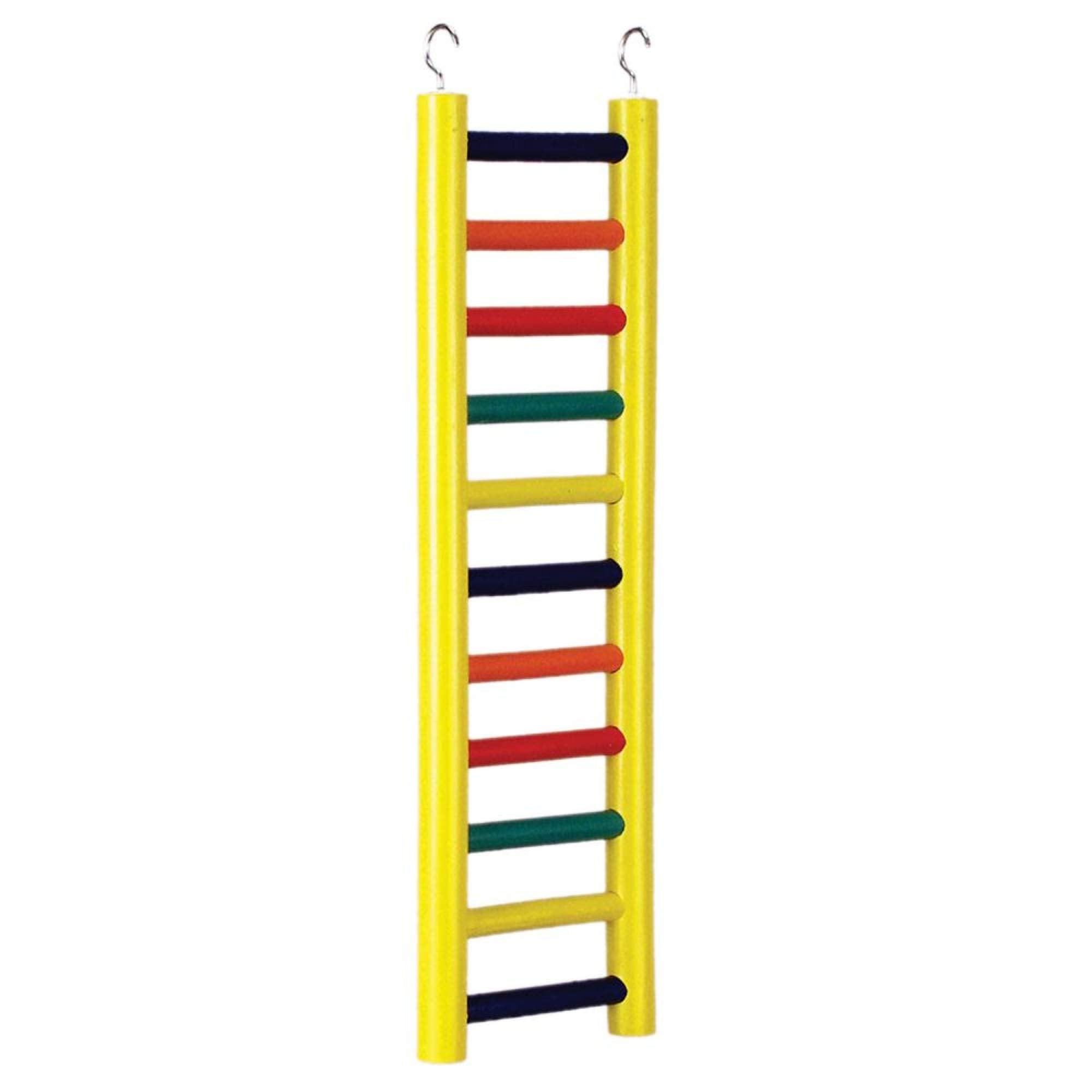 Prevue Pet Products Bpv01138 Carpenter Creations Hardwood Bird Ladder With 11 Rungs, 18-Inch, Colors Vary