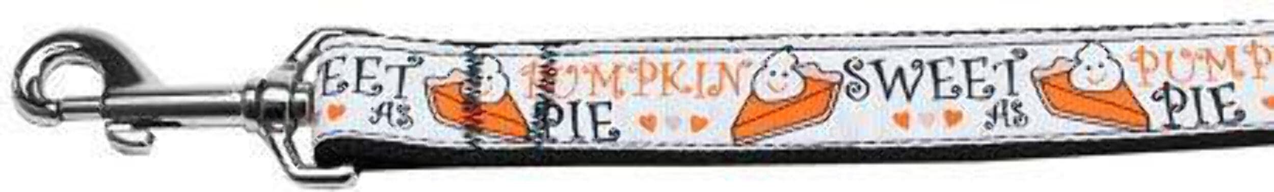 Pet Dog & Cat Nylon Collar or Leash, "Pumpkin Pie" 1" w x 6 ft. leash