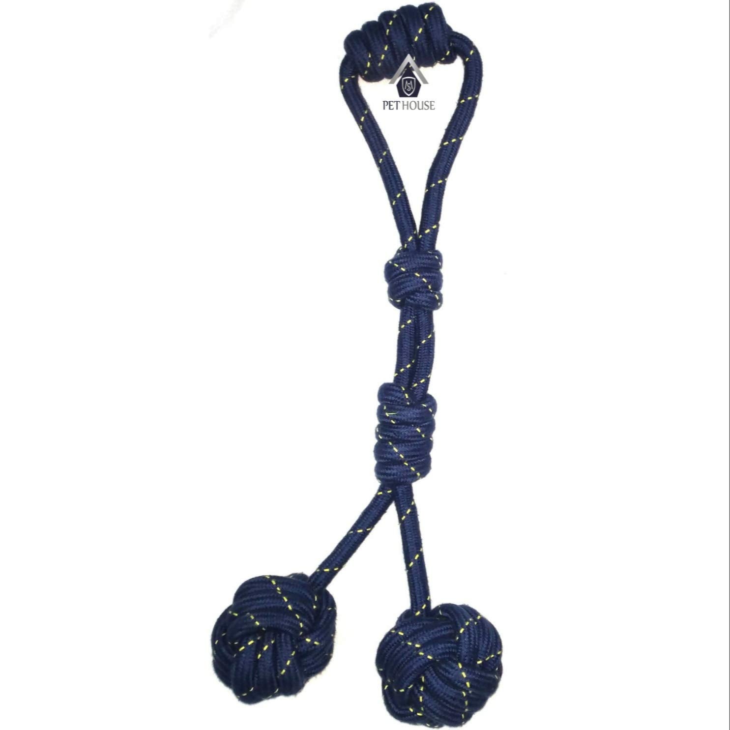 Ms Pet House Indestructible Cotton Braided Rope Dog Chew Toy  20 Inches Long, Heavy Duty | Ideal For Teething Puppies And Aggre