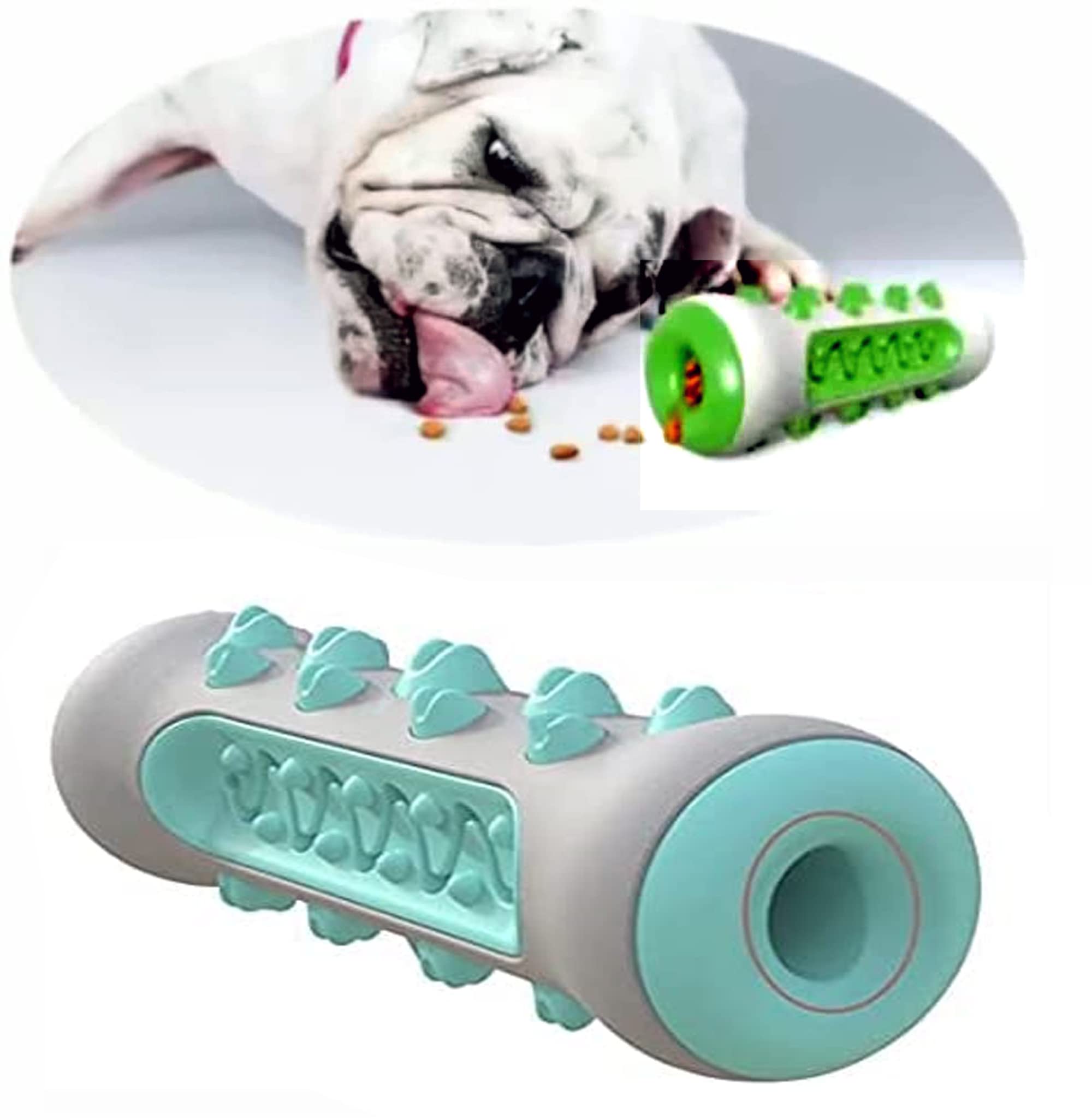 Woofy Dog Chewable Puppy Teething Toys Dog Dental Care Toothbrush Sawtooth Shape Dog Teeth Cleaning Toys (Multicolor)