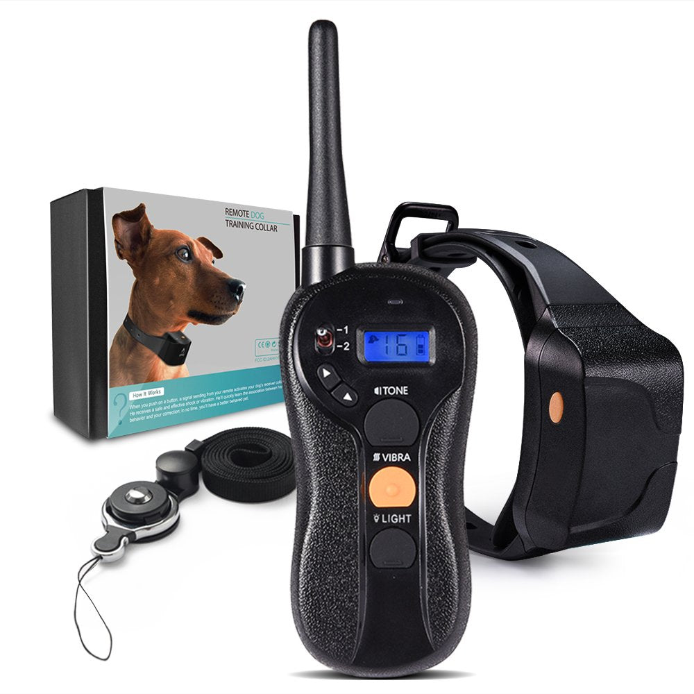 Vibration Collar For Dogs No Shock, Dog Training Collar With 1980Ft Remote Ipx7 Waterproof Rechargeable Blind Operation For Small Medium Dogs Deaf Dogs(22 To 88Lbs)