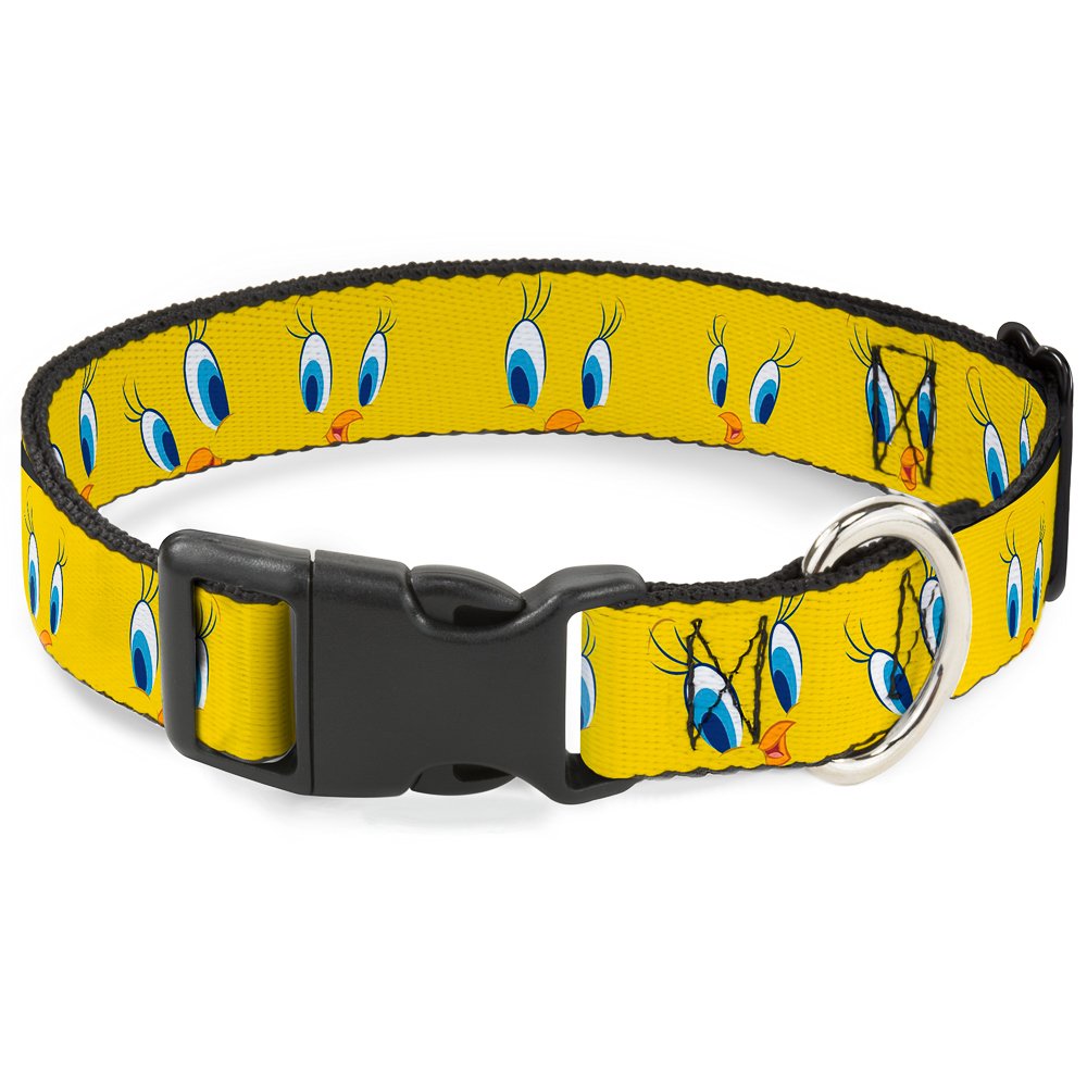 Buckle-Down Plastic Clip Collar - Tweety Bird Expressions2 - 1.5'' Wide - Fits 16-23'' Neck - Medium