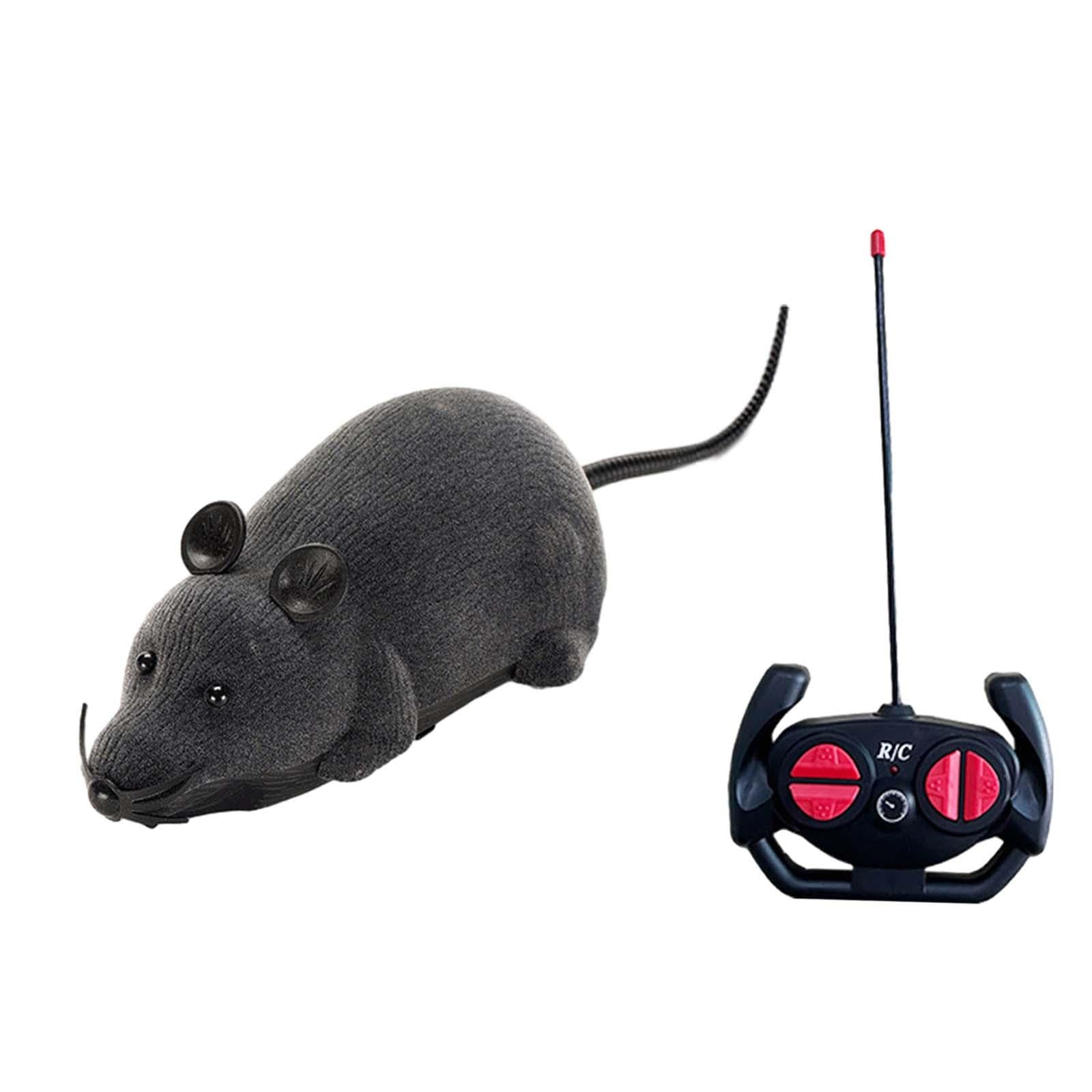 Atorse Simulation Remote Control Mouse Toy Interactive Cat Toys For Party Favor Pet Gray