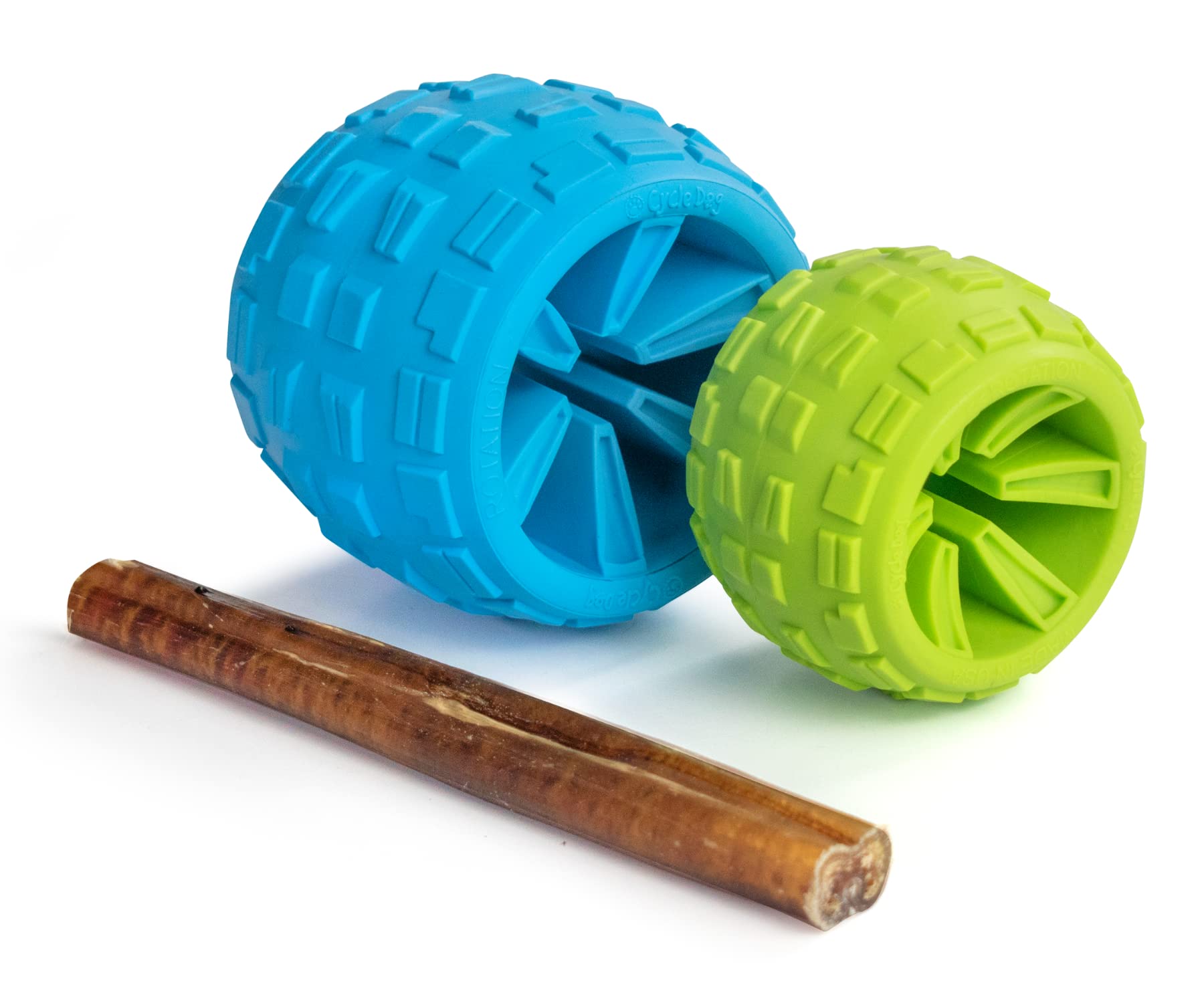 Cycle Dog High Roller Plus Large Blue Erratic Bounce Treat Hiding Ball - Tough & Sustainable Chew Toy/Great for Play and for Agg