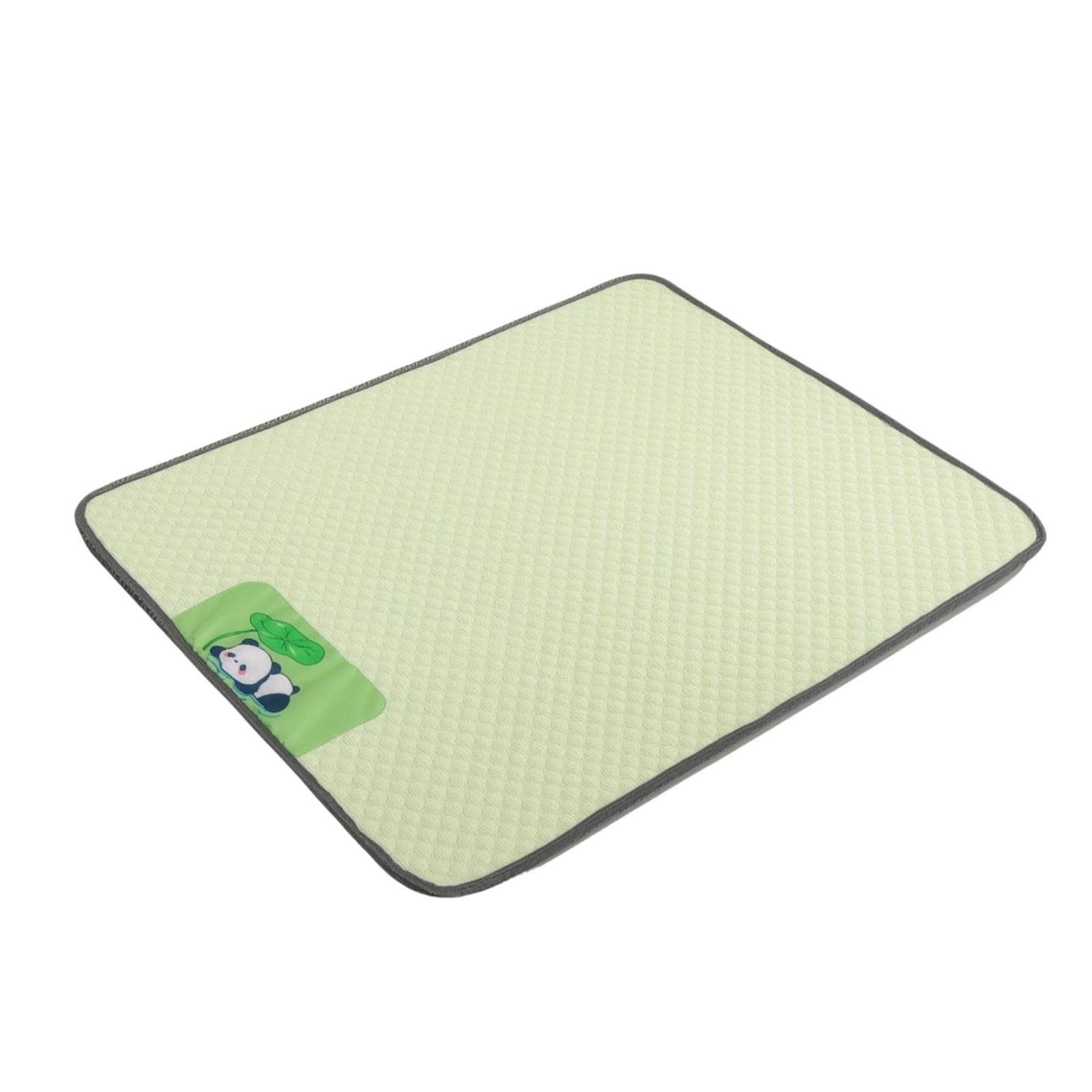 Urijx Cooling Mat with Panda Appliqu Quilted Dog Cooling Mat Rectangular for Dogs, Cats, Floor, Crate, Living Room Green L Pet S