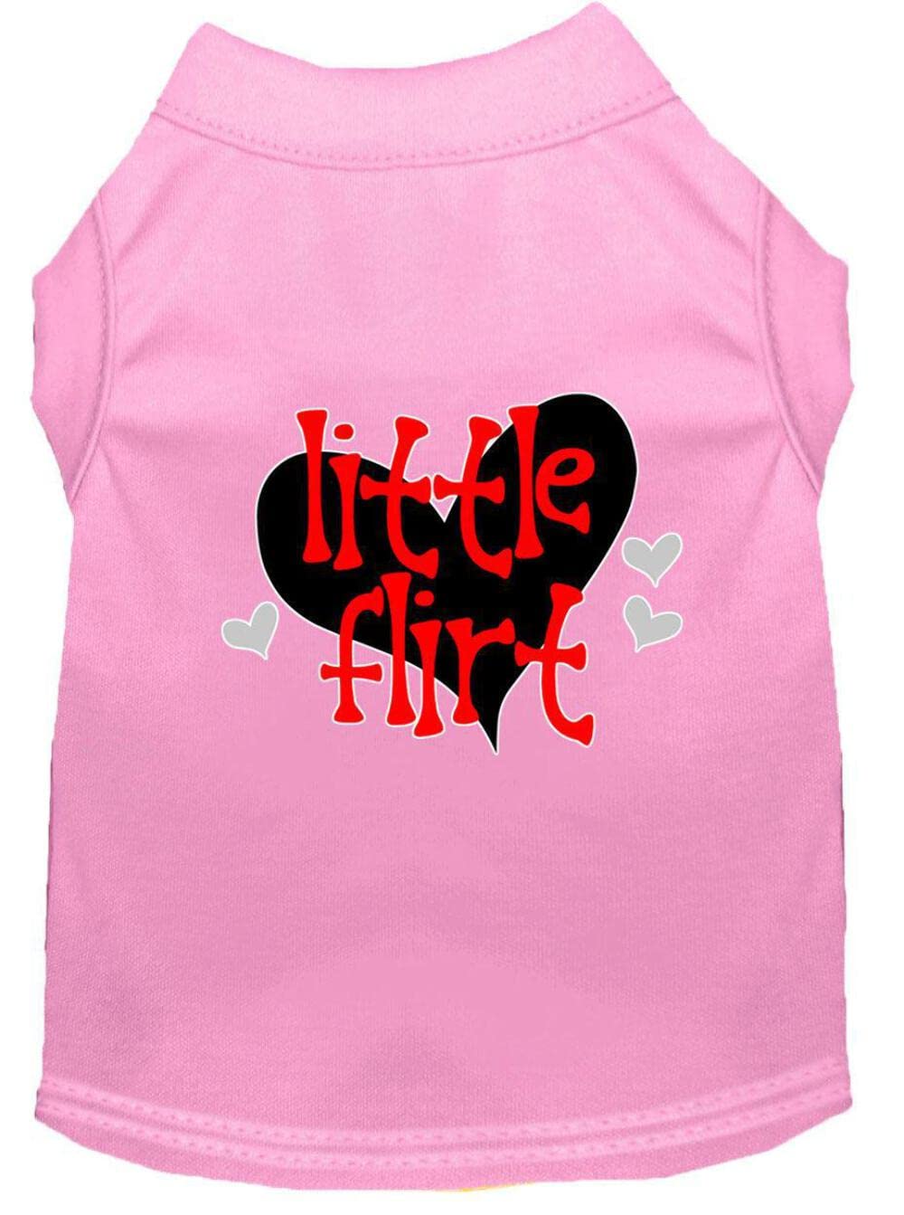 Pet Dog & Cat Shirt Screen Printed, "Little Flirt" Light Pink 3XL (25-35 lbs.)