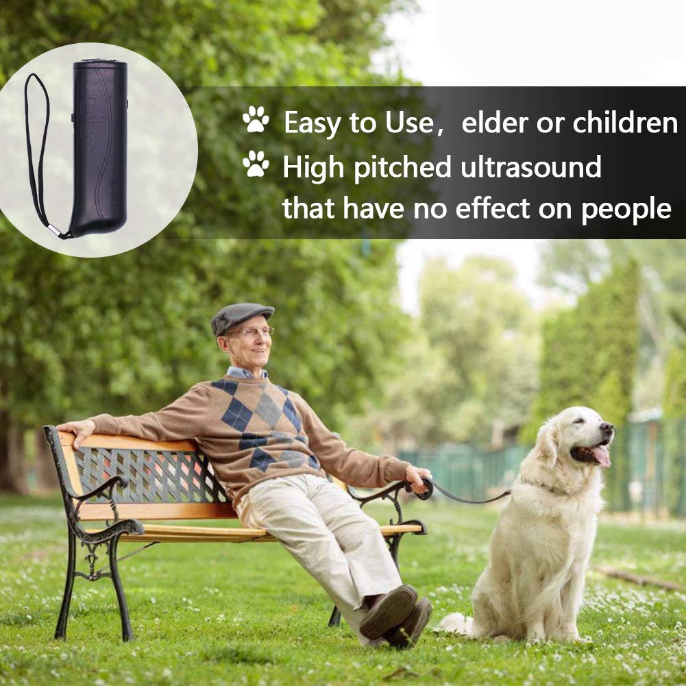 Oyefly Handheld Dog Trainer, 3 In 1 With Led Flashlight,Bark Stopper Dog Trainer Devices Training Tool/Stop Barking(Black)