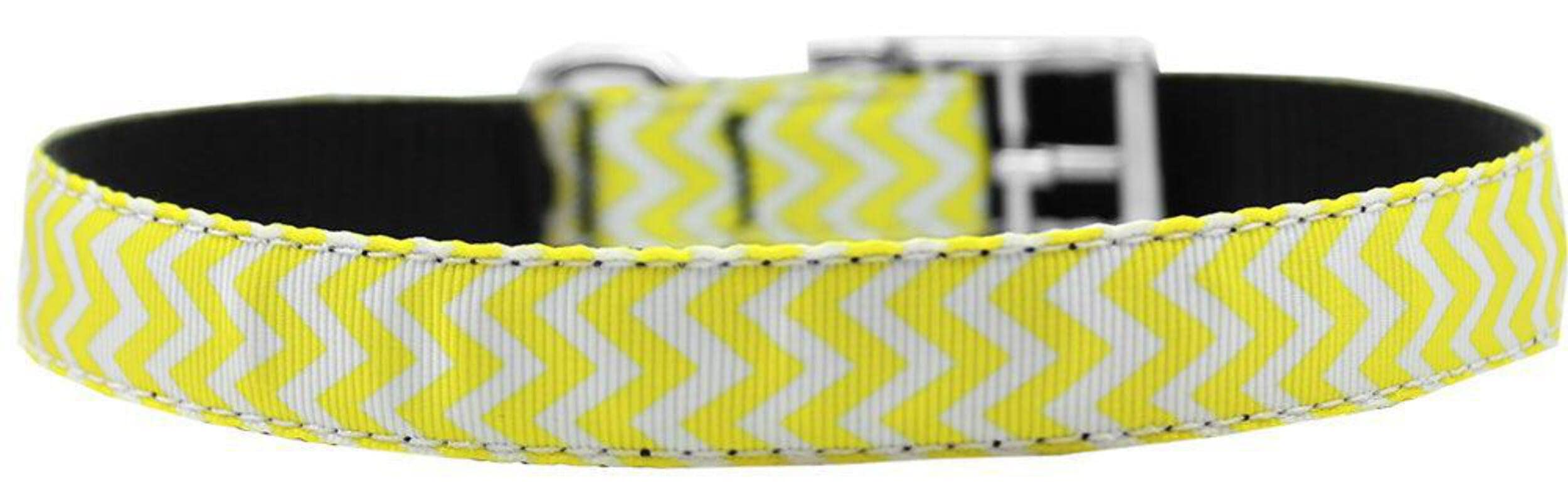 Mirage Pet Products Chevrons Nylon Dog Collar with Classic Buckle, Size 24, Red