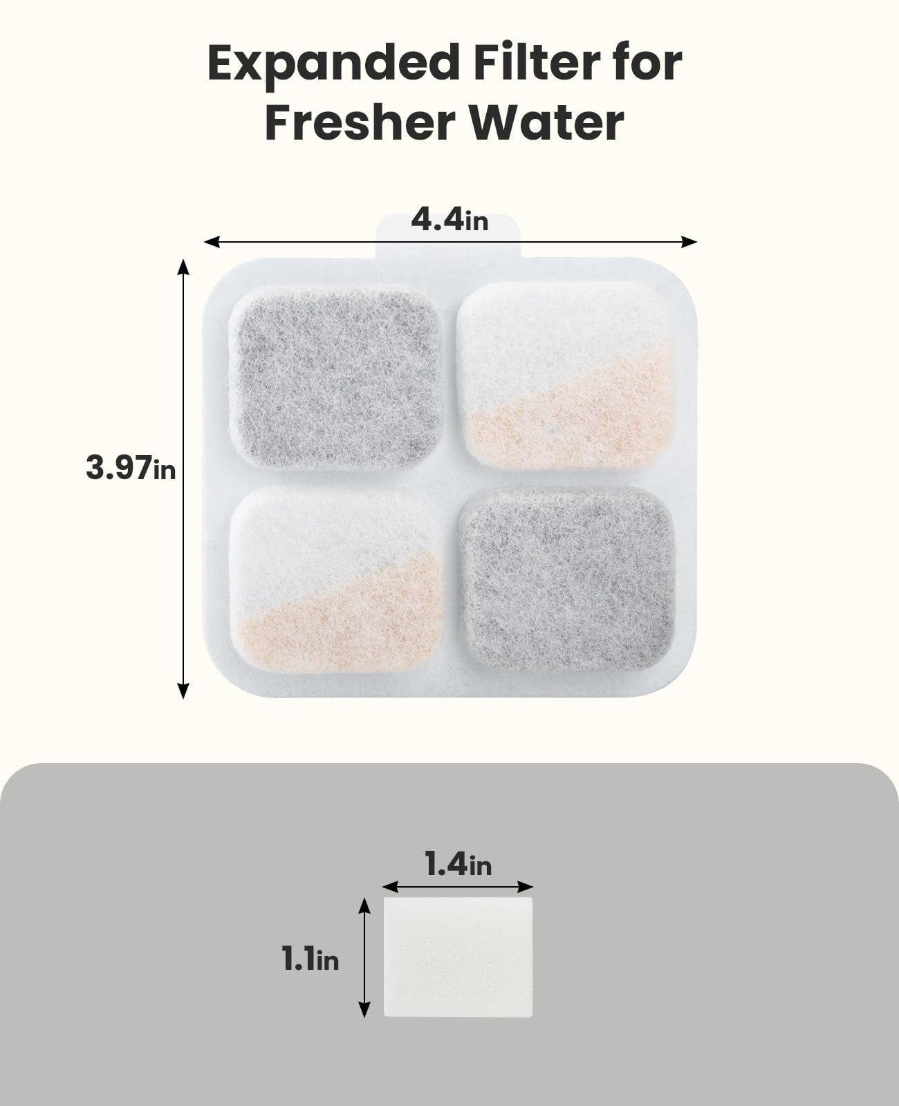 oneisall Stainless Steel Dog Water Fountain Filters - PW07 Model, 10L/2.64Gal, 8 Set