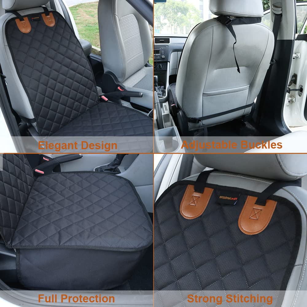 Paw Jamboree 2Pcs Dog Car Front Seat Covers Scratch-Proof Pet Car Seat Cover Non-Slip Car Seat Protector For Dogs Bucket Seat Co