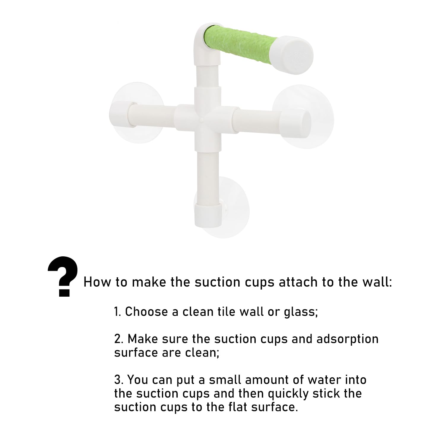 Hypeety Portable Suction Cup Bird Window And Shower Perch Toy For Bird Parrot Macaw Cockatoo African Greys Budgies Parakeet Bath