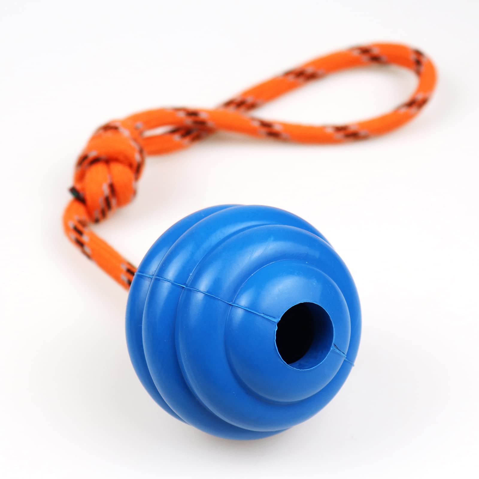 Nevperish K9 Training Ball With Rope - Indestructible Dog Toy For Training, Pull, Throw, Tug And Fetch - Belgian Malinois Gifts