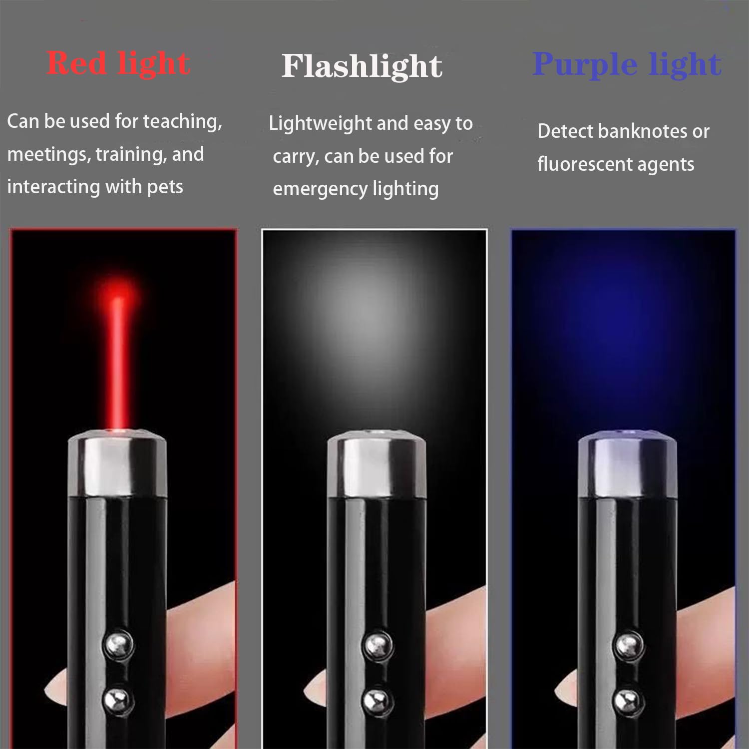 CHUQIANTONG 6PCS Mini Red Laser Pointer Cat Toy Interactive Training Tools White LED Torch Light Pet Supplies