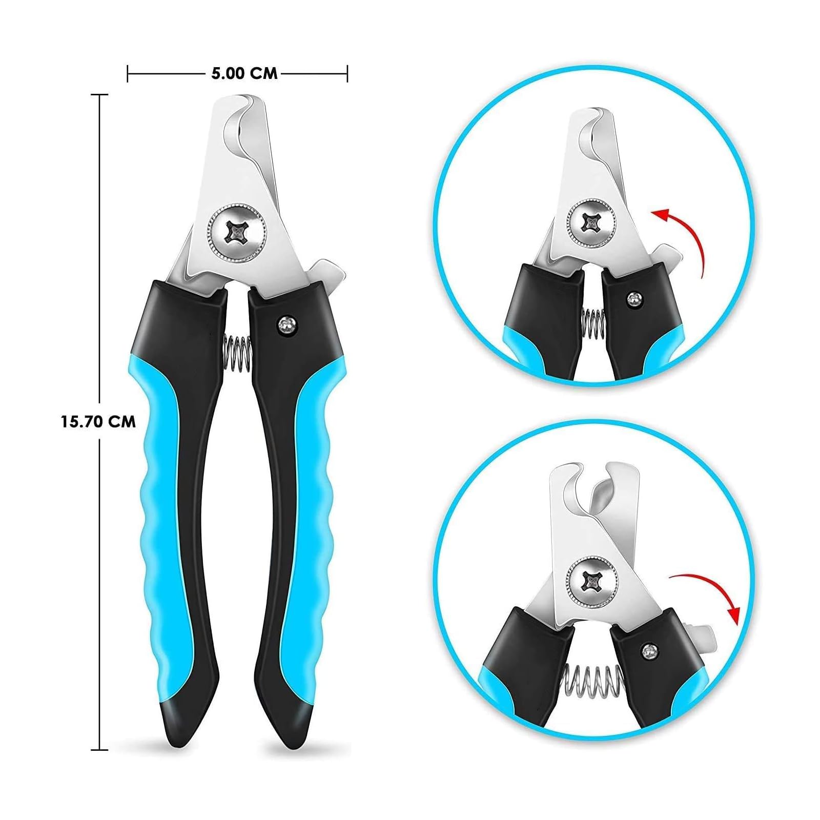 NVNAN 5-in-1 Pet Grooming Kit: Deshedding Rake, Nail Clipper, Grooming Gloves & Massage Brush for Dogs and Cats (Nail Clipper Se