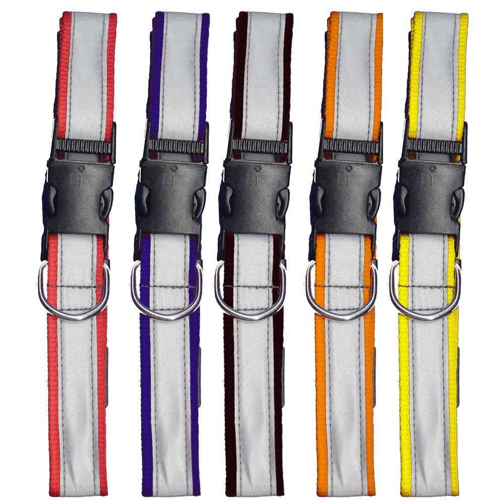 Forever99 Pet Shop Reflective Collars For Stray Dogs | Pack Of 10 |Lightweight, High Visibility At Night For Street Dog