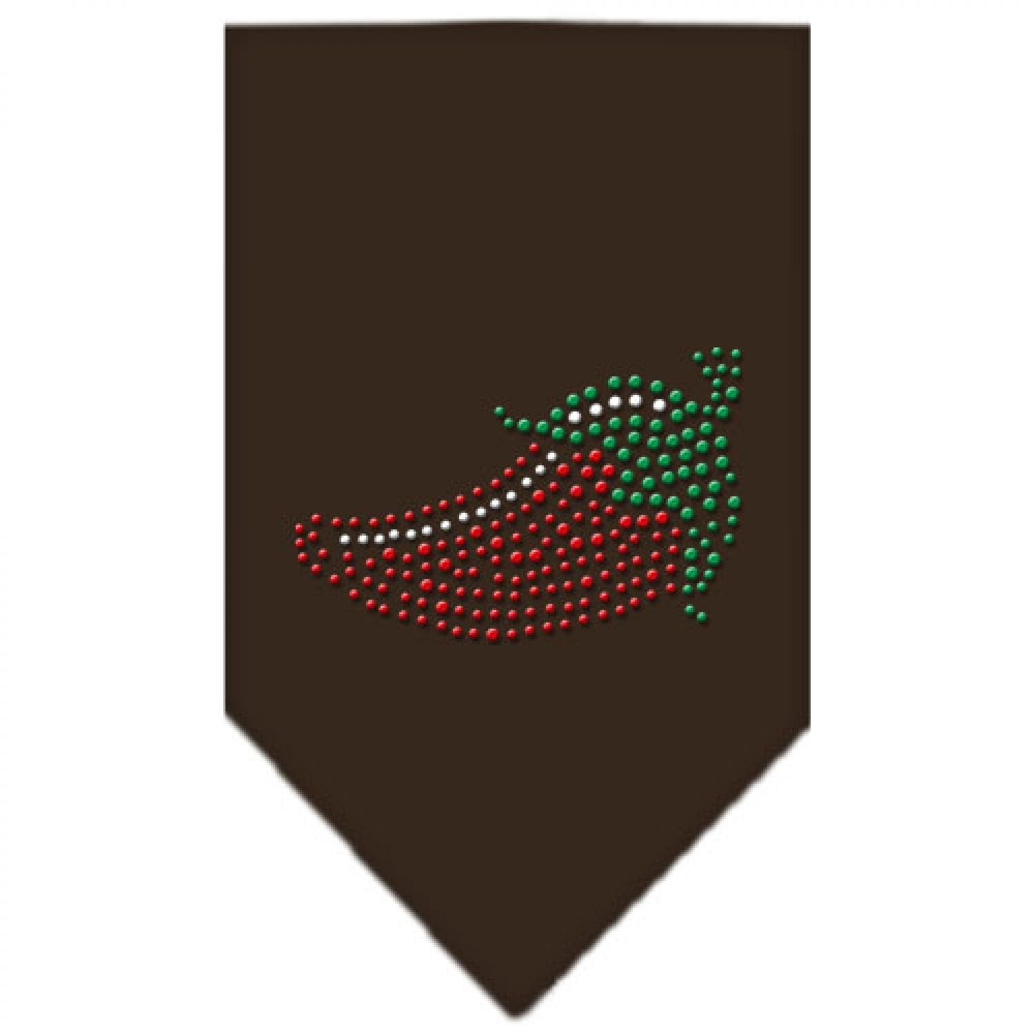 Mirage Pet Products Chili Pepper Rhinestone Bandana, Large, Cocoa
