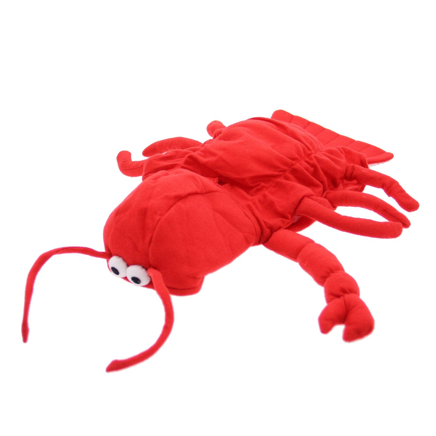 Casual Canine Lobster Paws Dog Costume, Small (fits lengths up to 12), Red-Orange
