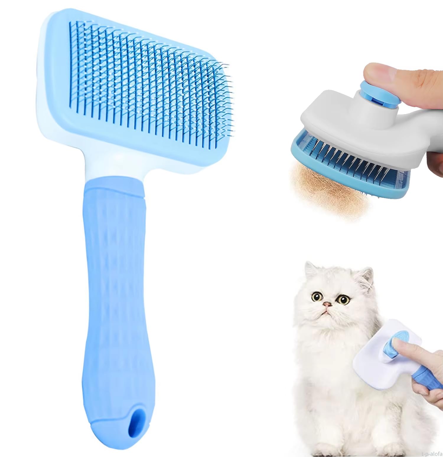 Shopping Mart Self Cleaning Slicker Brush,Dog Brush & Cat Brush With Massage Particles,Removes Loose Hair & Tangles,Skin Friendl
