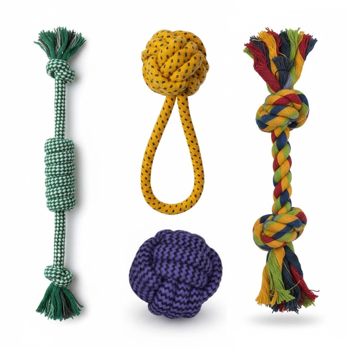 Kittupet Puppy Teething Toys For Small Dogs, Cotton Dog Rope Toy, Durable Rope Toys For Aggressive Chewers, Interactive Rope Che