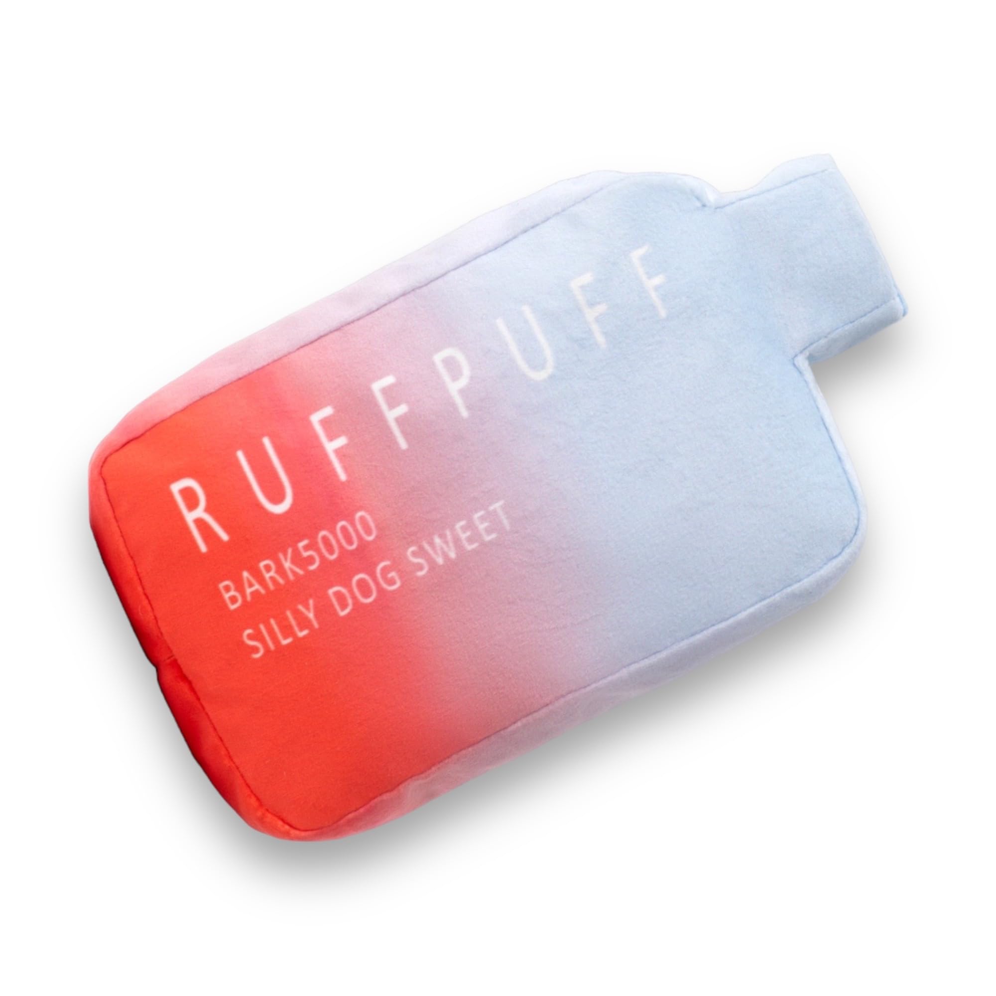 Ruff Puff Plush Dog Toys - Cute Funny Parody With Squeaker - Puppy Toys For Dog Birthday - Red