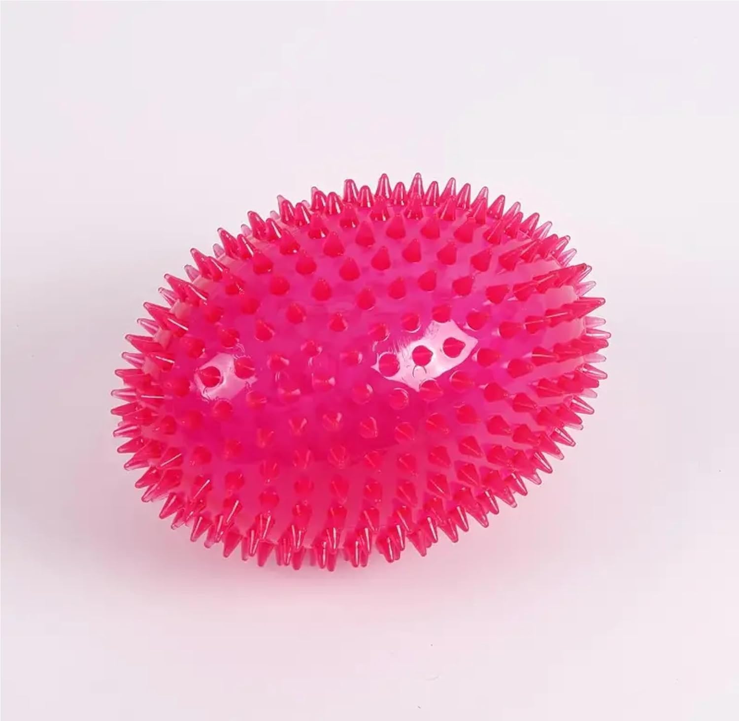 Pups&Pets Tpr Rubber Spike Rugby Ball Puppy Chew Teething Rubber Toy, Interactive Toothbrush Toy For Dogs & Puppies (Colour May 