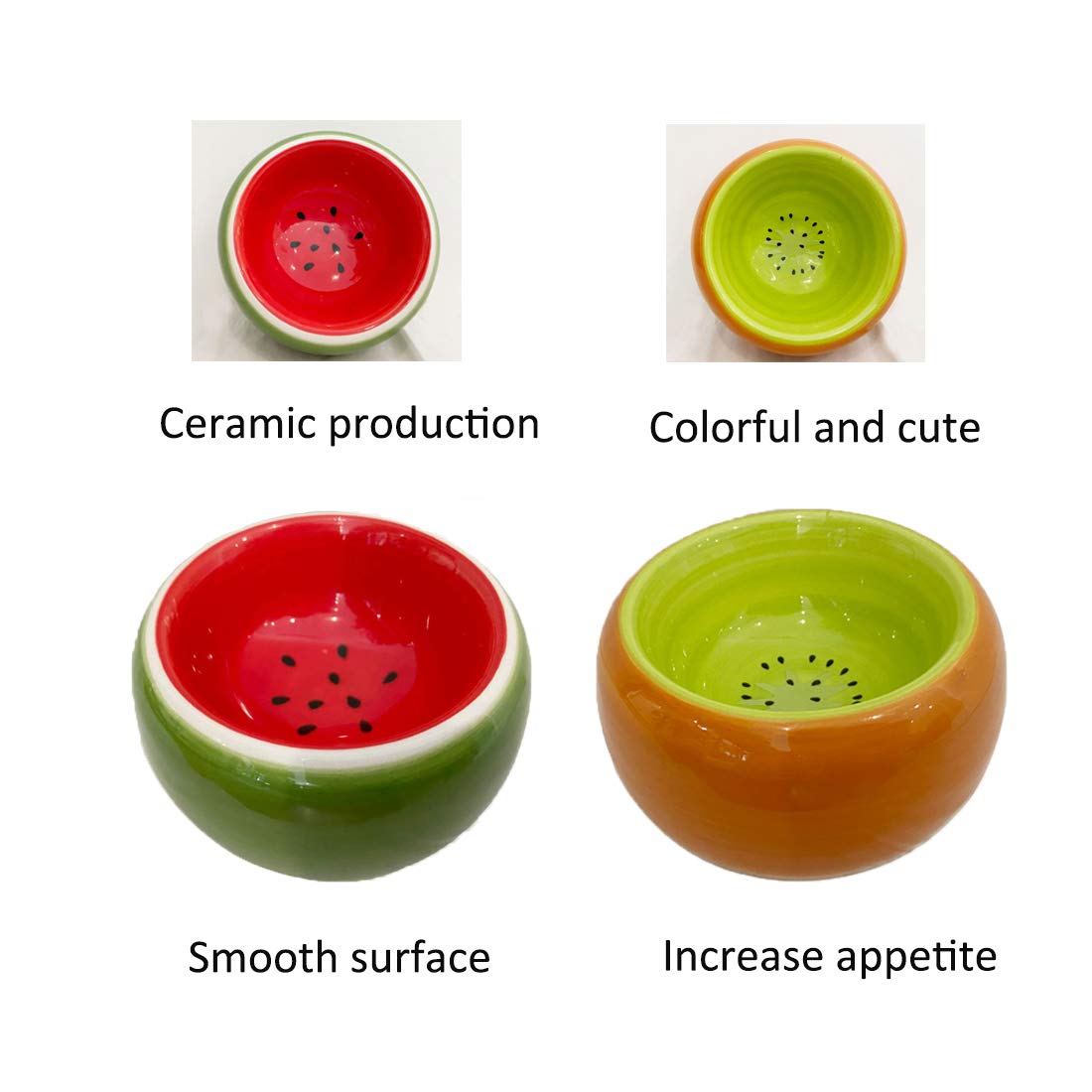 Hamiledyi Hamster Bowl,Ceramic Food Water Feeding Dish for Guinea Pigs Gerbil Mouse Rat Chinchilla Hedgehog Sugar Glider