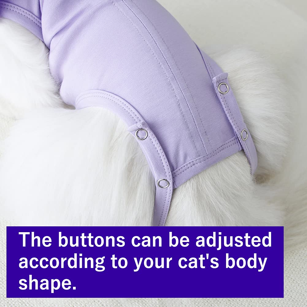 Cat Recovery Suit For Abdominal Wounds And Skin Diseases,Breathable Surgical Recovery Shirt After Surgery Wear Anti Licking Wounds,E-Collar Alternative For Female Cats Kitten(Rsc01-Purple-S)