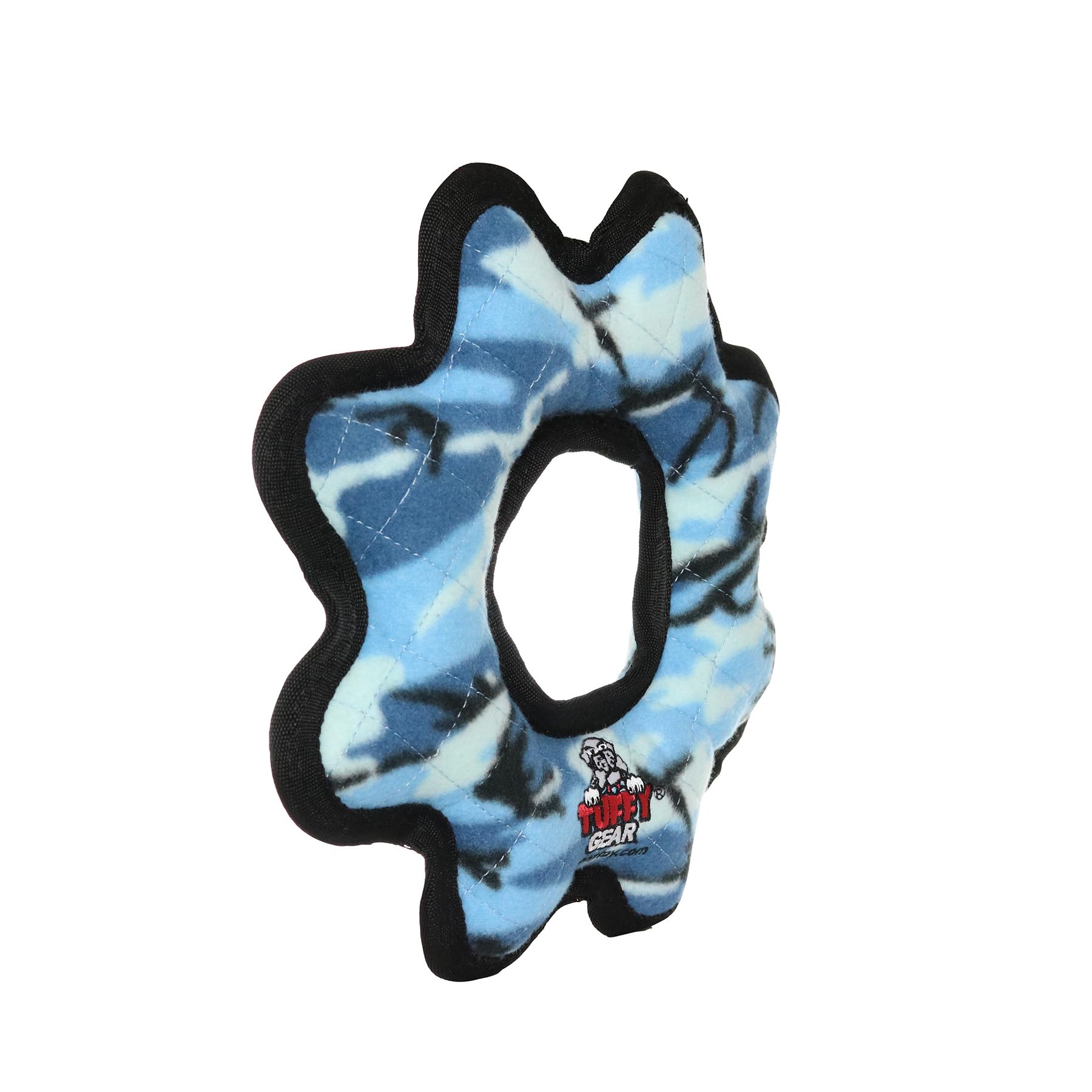 Tuffy- World'S Tuffest Soft Dog Toy- Ultimate Gear Ring Camo Blue-Squeakers - Multiple Layers. Made Durable, Strong & Tough.Inte