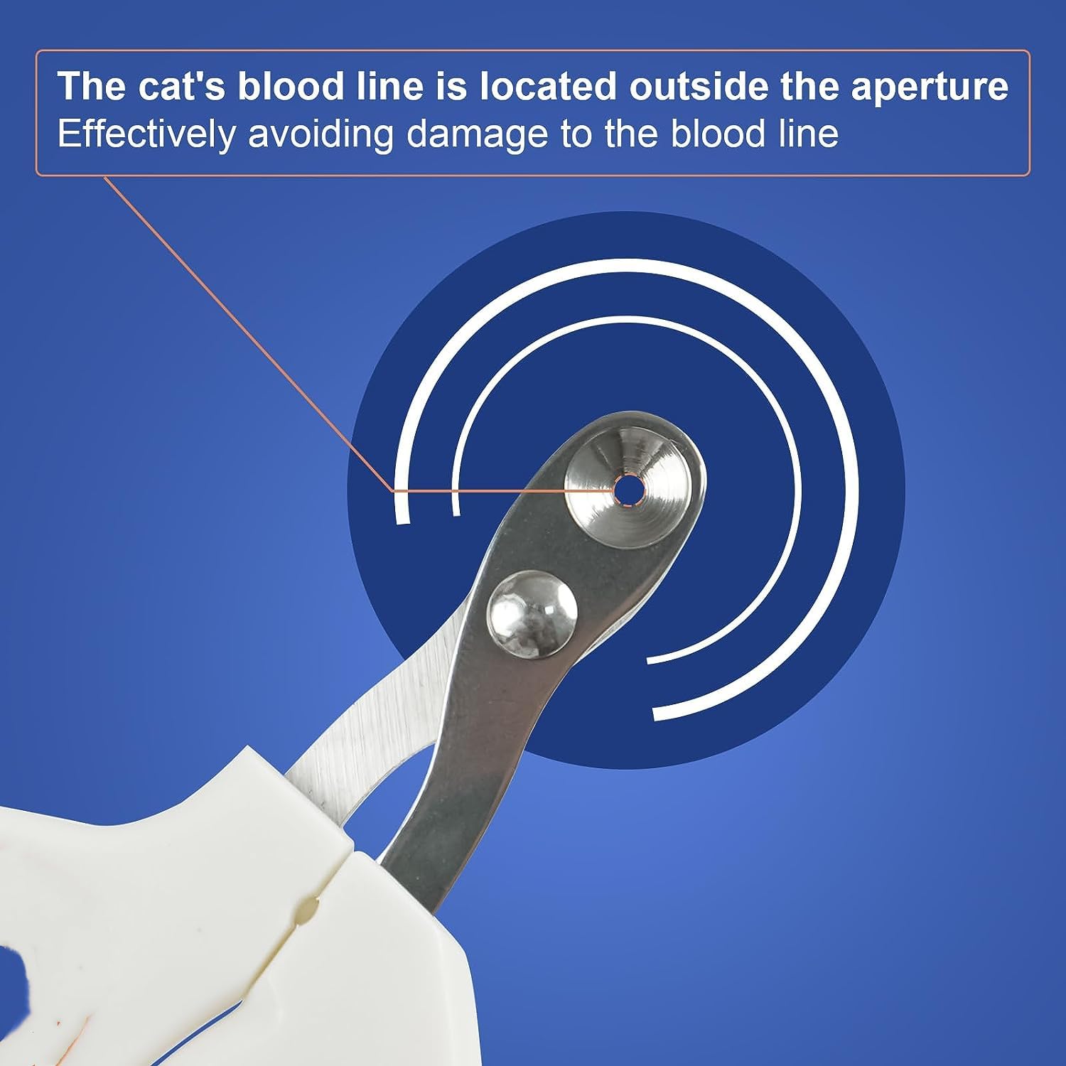 Vesslam Cat Nail Clippers With Circular Cut Hole -Avoid Over Cutting Pet Nail Clippers -Specially Designed For Cats-Sharp Angled