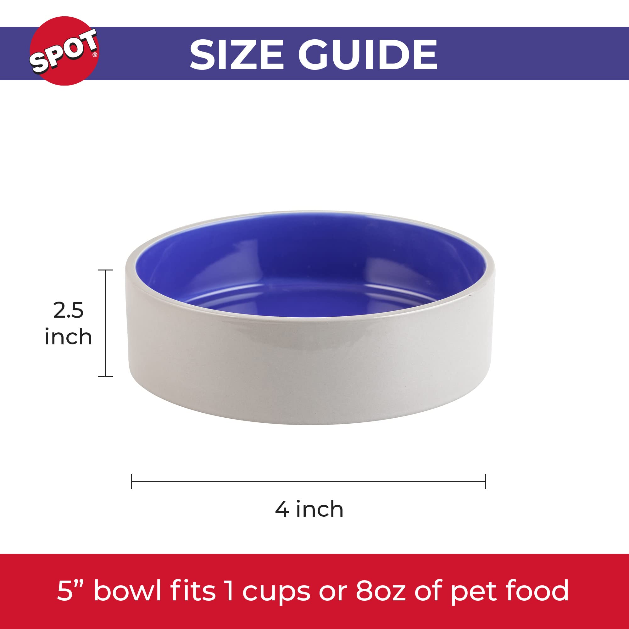 Stoneware Dog Dish (Pack of 2)2