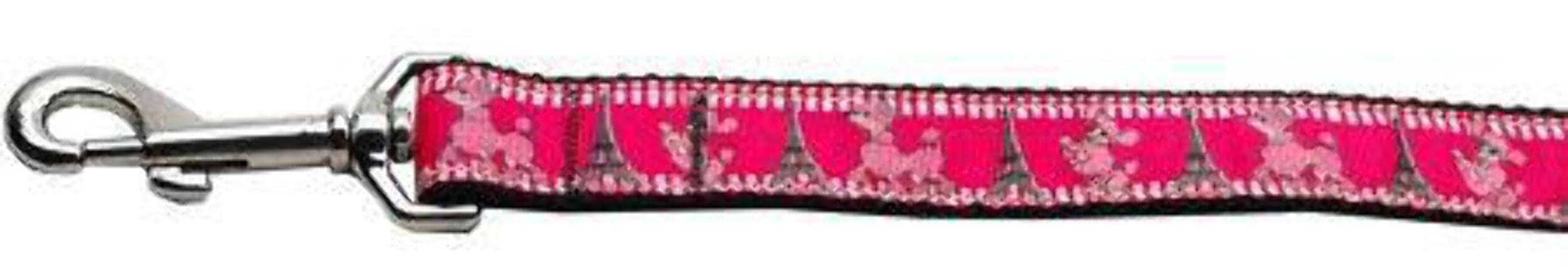 Pet Dog & Cat Nylon Collar or Leash, "Poodles in Paris" 3/8" w x 6 ft. leash