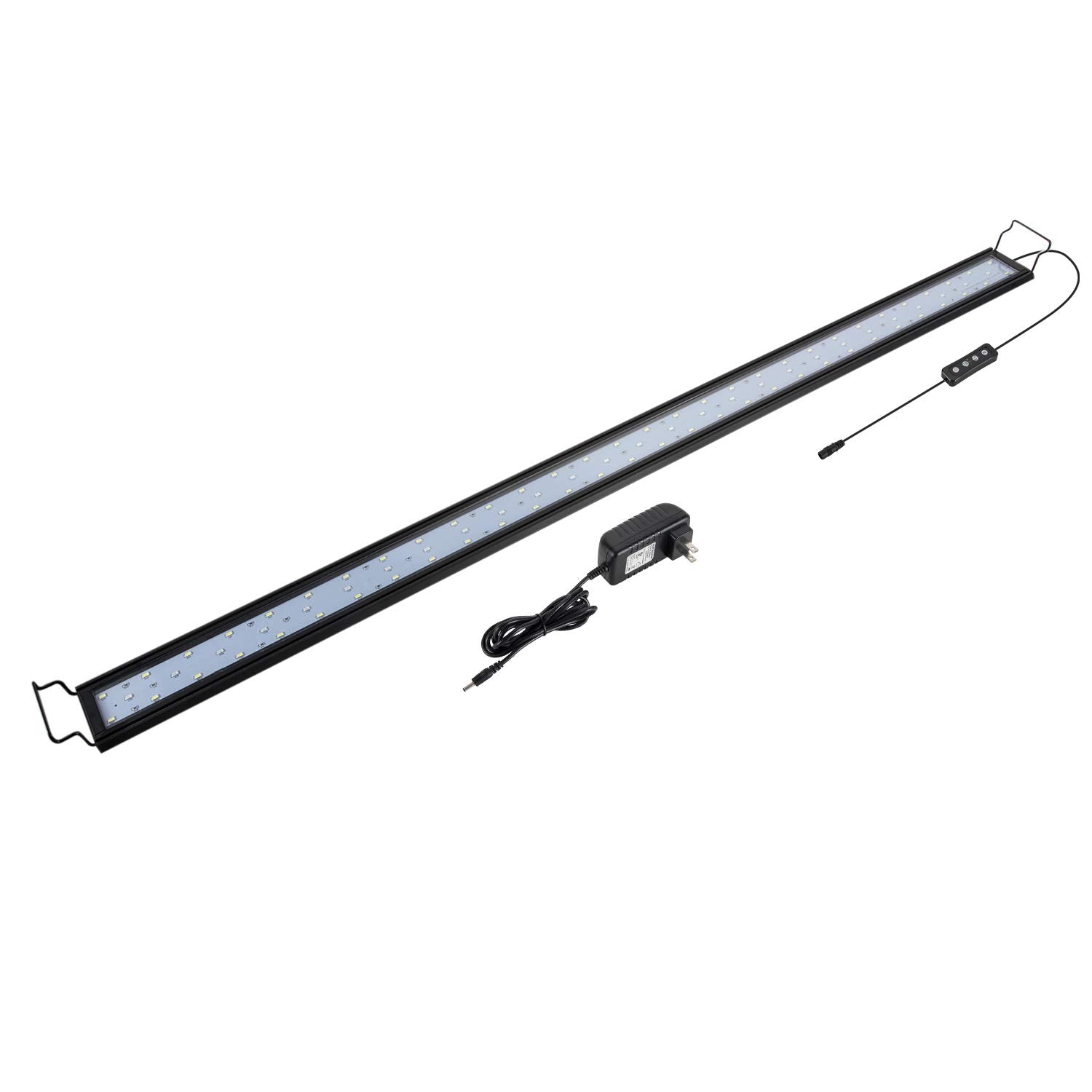 Hygger 32W Full Spectrum Aquarium Light With Aluminum Alloy Shell Extendable Brackets, White Blue Red Leds, External Controller,