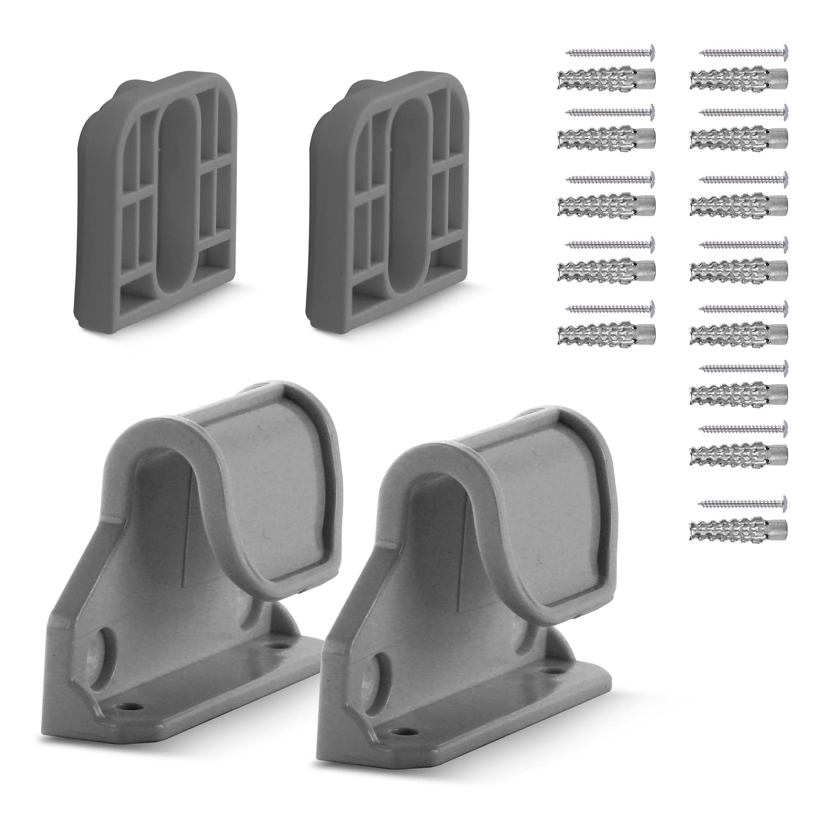 Dearlomum Retractable Baby Gate Replacement Parts, Original Hardware Set (Including 2 x Latchs + 2 x Brackets + 1 Set of Screws)