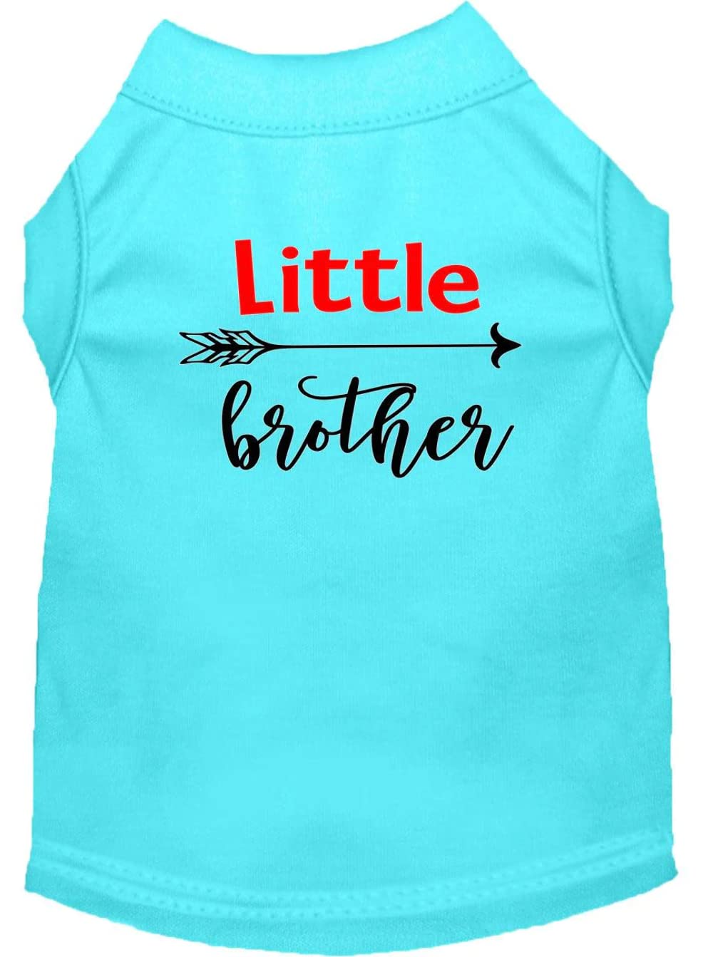 Pet Dog & Cat Shirt Screen Printed, "Little Brother" Red XS (0-3 lbs.)