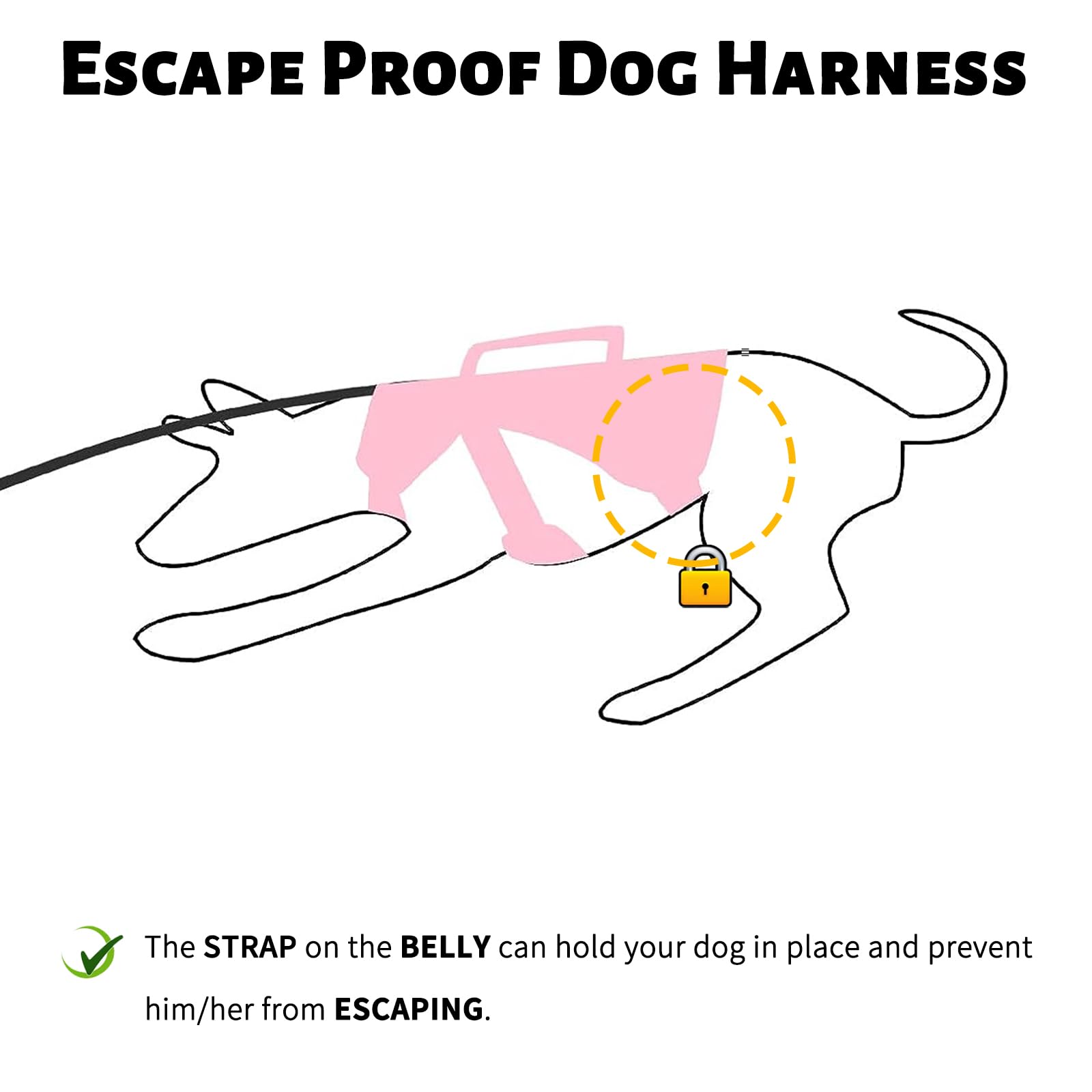 Escape Proof Dog Harness, Escape Artist Harness, Fully Reflective Harness With Padded Handle, Breathable,Durable, Adjustable Vest For Small Dogs Walking, Training, And Running Gear Orange (Small)