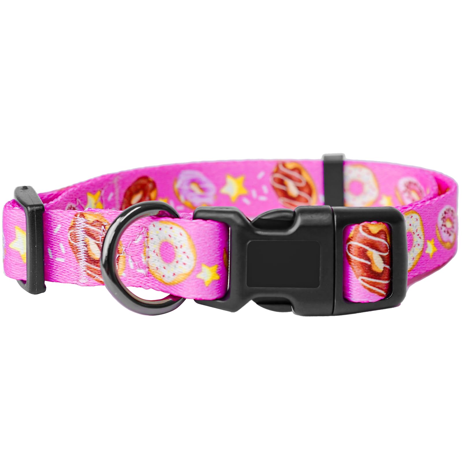 Dog Collar Adjustable Puppy Collar For Small Medium Large Dogs, Nylon Safety Collars With Leopard Print Night Visibility, Pink S
