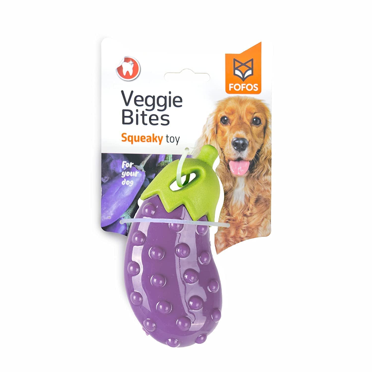 Dog Trust Eggplant Squeaky Dog Toy, Dogs(1030Kg)|Good For Teeth&Gums|Floats On Water|Soft Foam&Durable Tpr Mix|For All Breeds|P