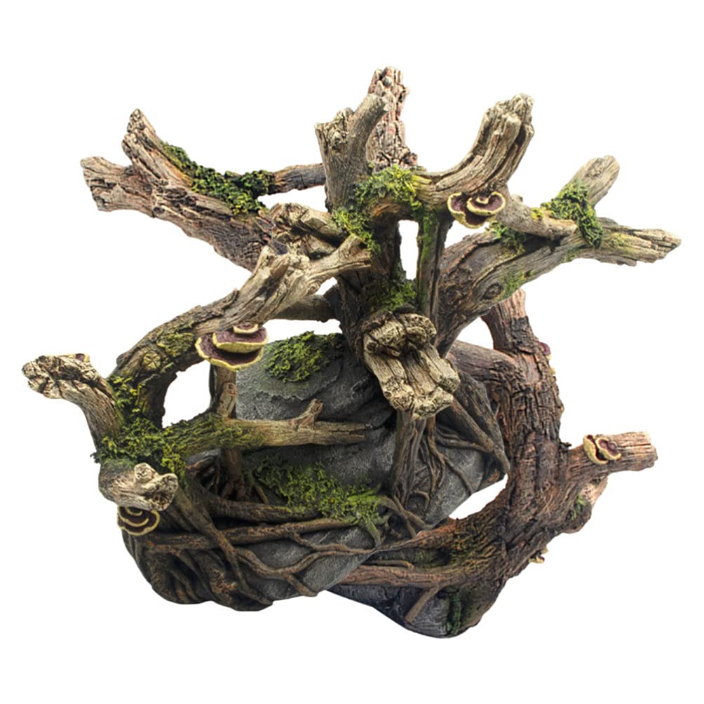 Balacoo Aquarium Driftwood Log Decoration Resin Reptile Branches Terrarium Wood Aquarium Trunk Driftwood Tree Fish Tank Log Deco