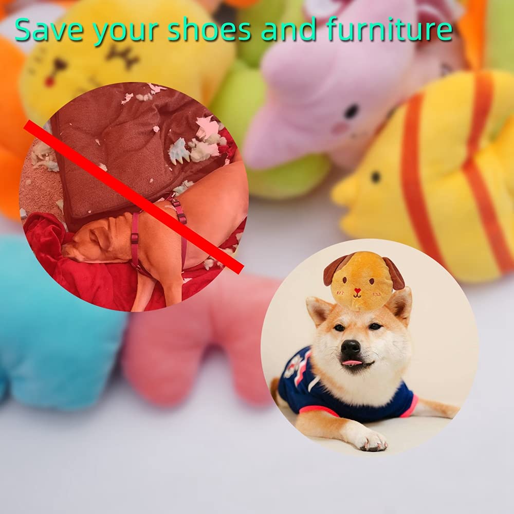 Yunkingdom 27 Pack Puppy Squeaky Toy,Different Designs Squeakers Pet Toys,Cute Bulk Plush Dog Toys,Small Dog