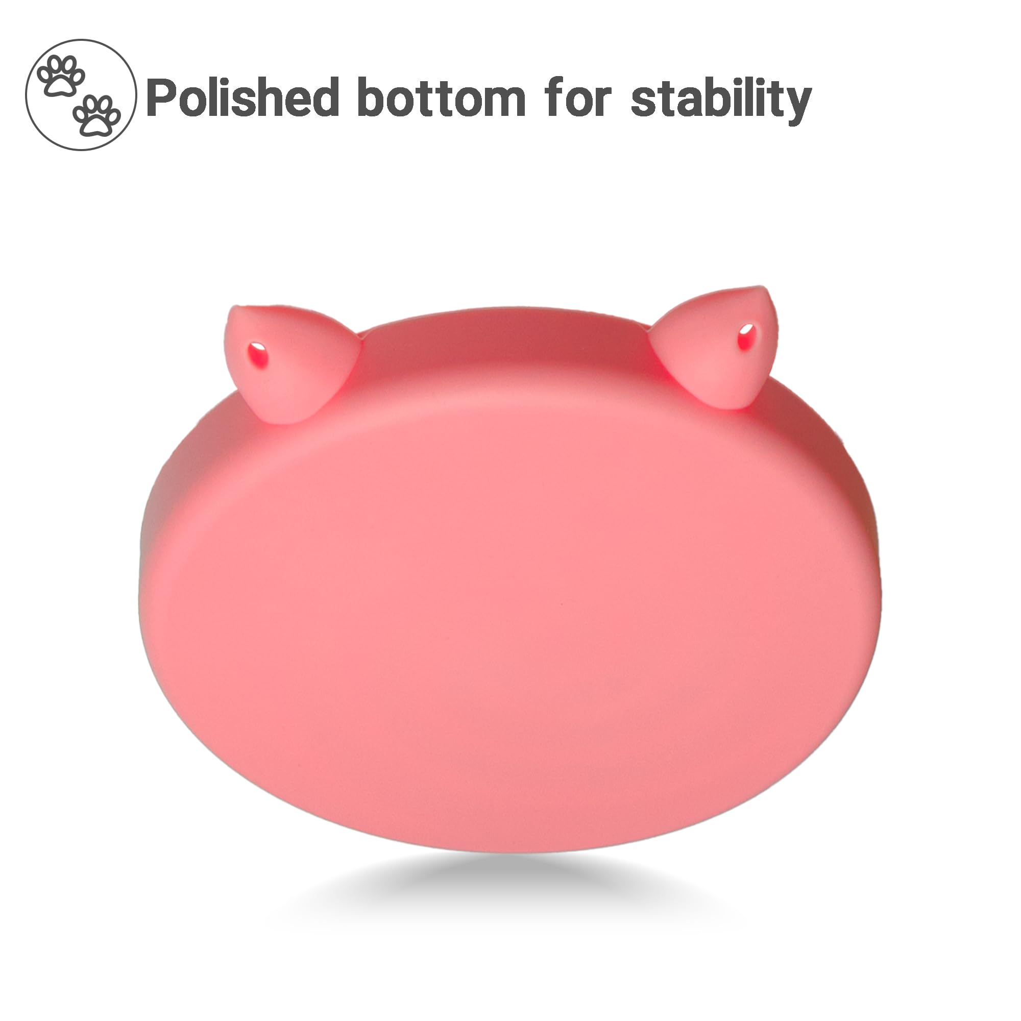 Bifeaw Slow Feeder Cat Bowl, Silicone Easy-Clean Design, Purple and Pink, Model MW-F