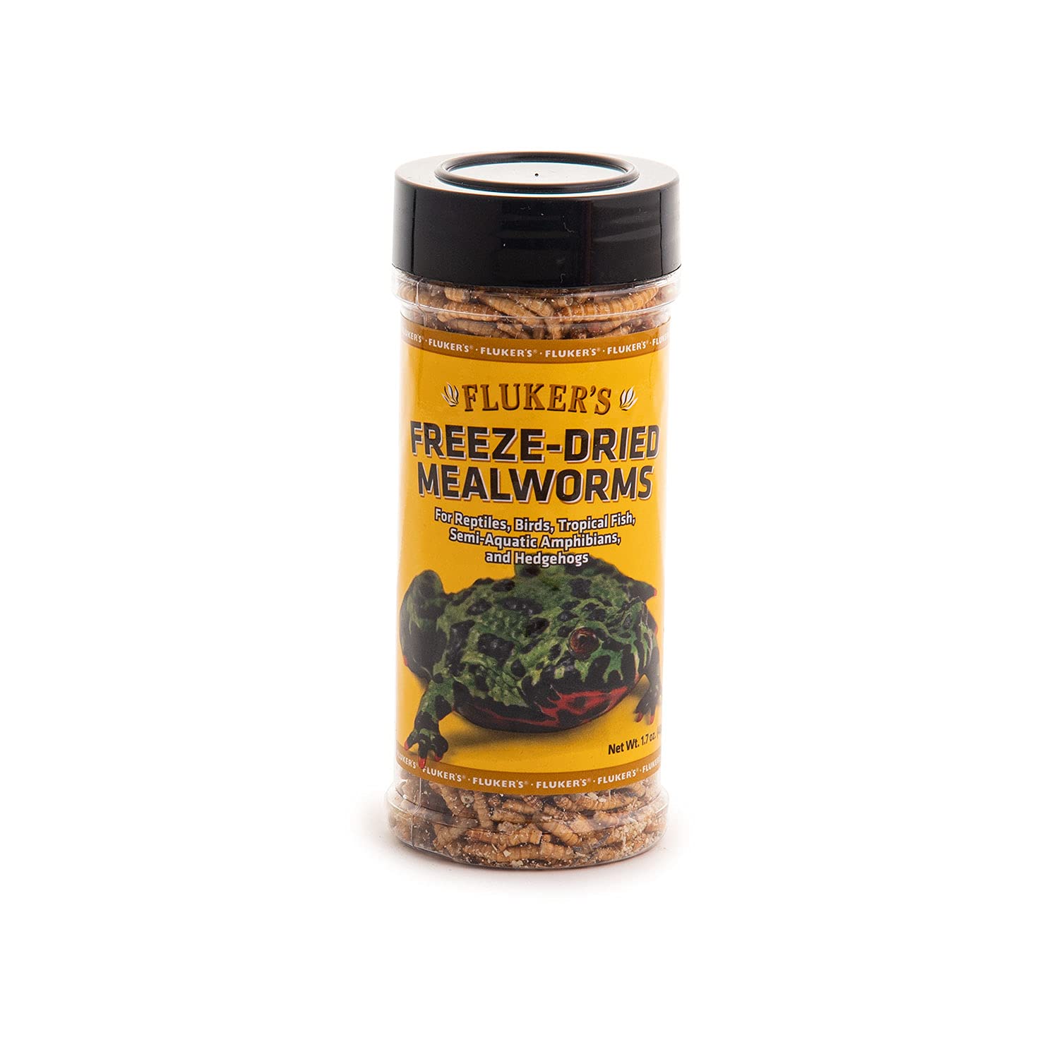 Flukers Freeze Dried Insects, Nutrient, Packed Mealworms, Ideal for Lizards, Reptiles, Birds, Fish, Hedgehogs, 1.7 oz