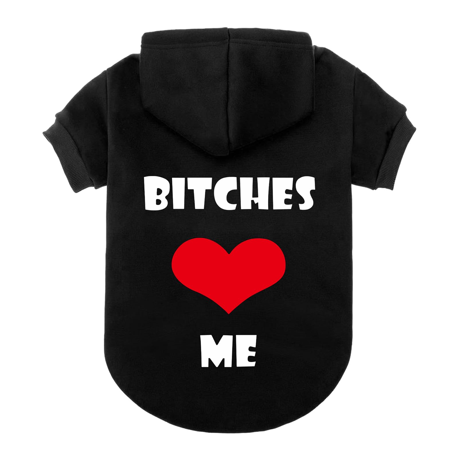 Expawlorer Dog Hoodies- Fall Soft And Warm Dog Sweatshirt With Leash Hole, Winter Autumn Fleece Pet Clothes With Bitches Love Me