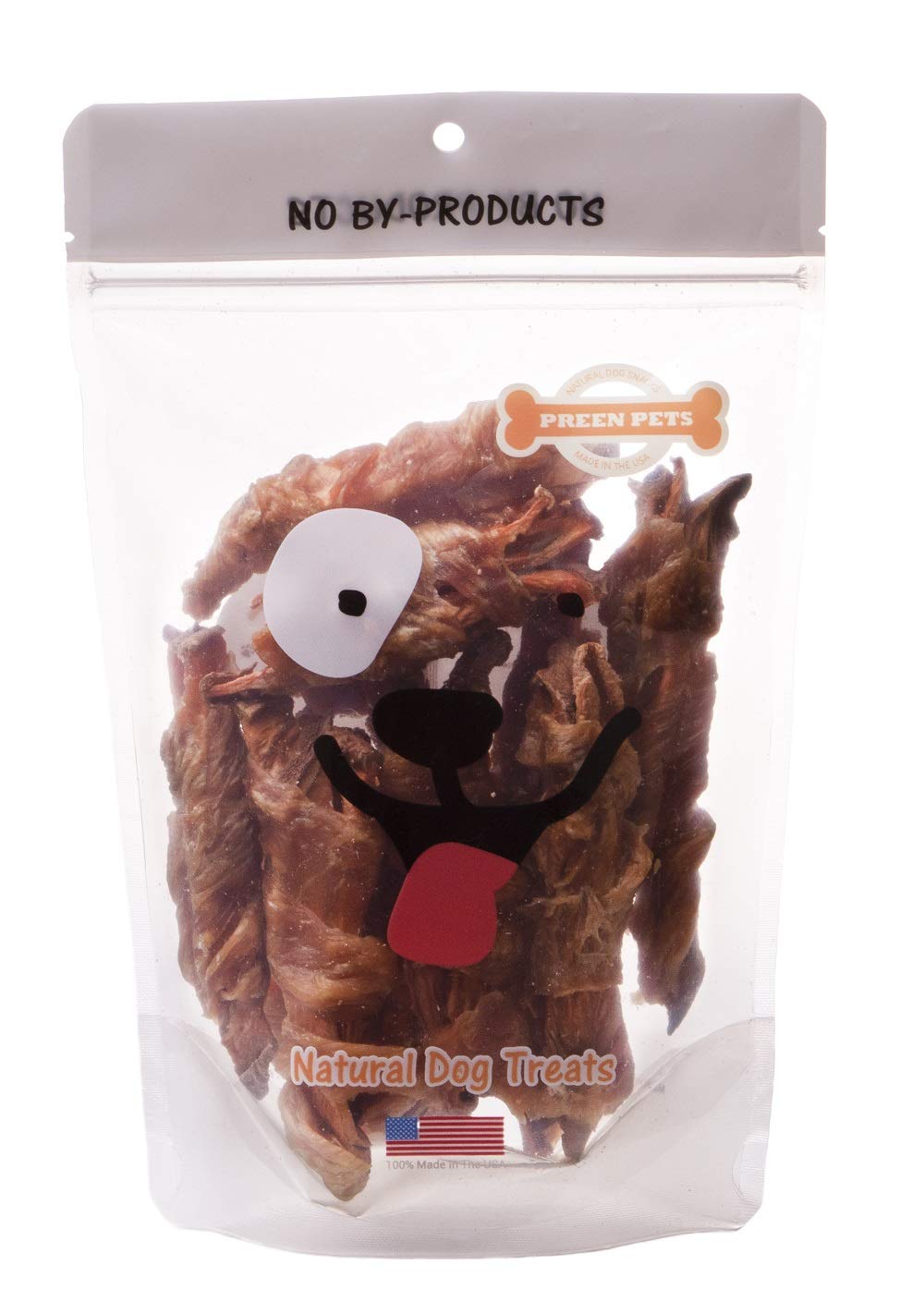 Preen Pets Chicken Breast & Sweet Potato Twist Dog Treat Crunchy - 100% USA (1 Pound Bag)