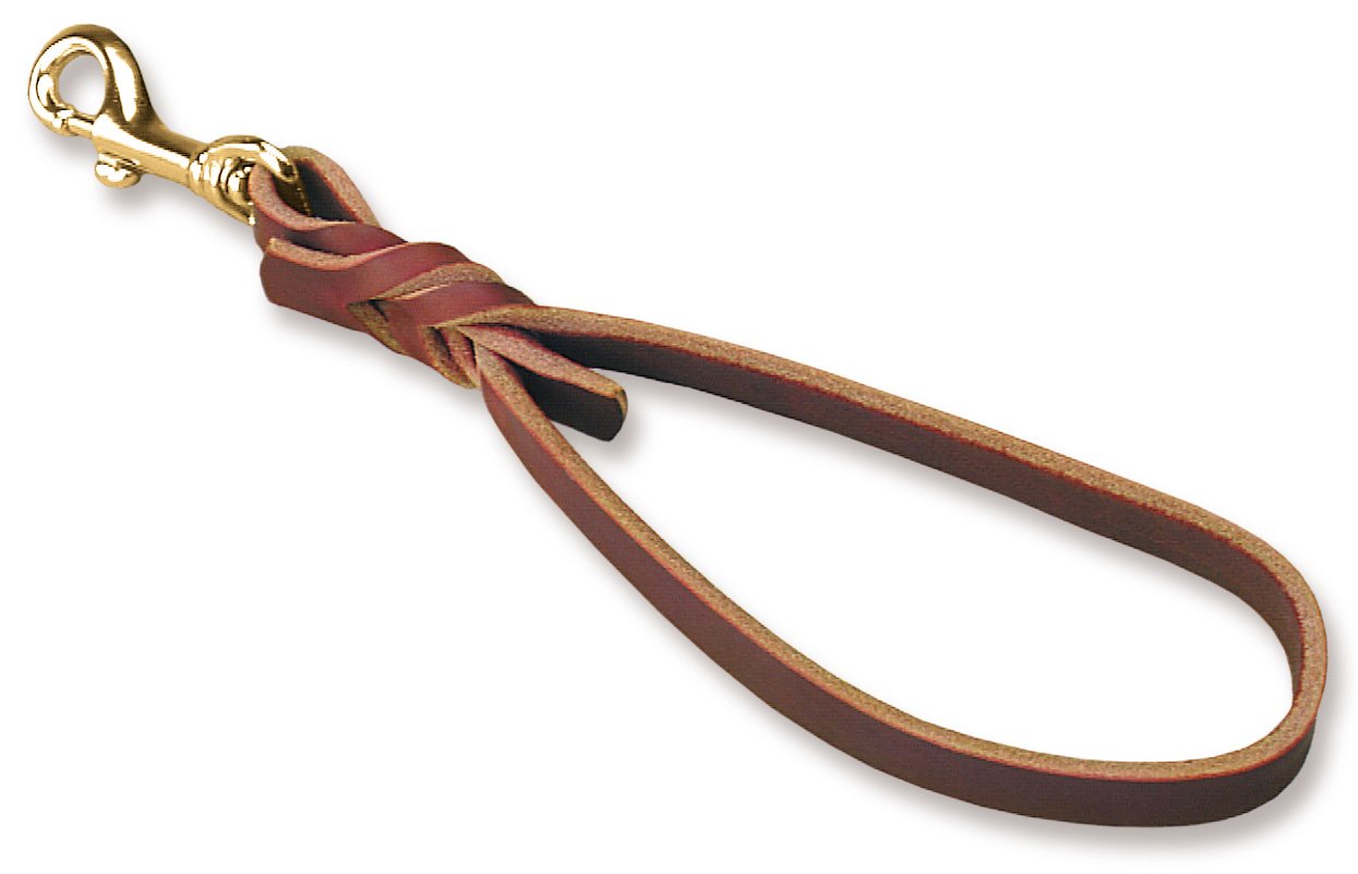 J&J Dog Supplies Leather Traffic Dog Lead - 1' X 1/2'