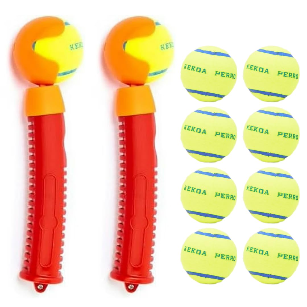 Kekoa ExtendingBall Launcher Red 2 Pack Includes 8 Balls