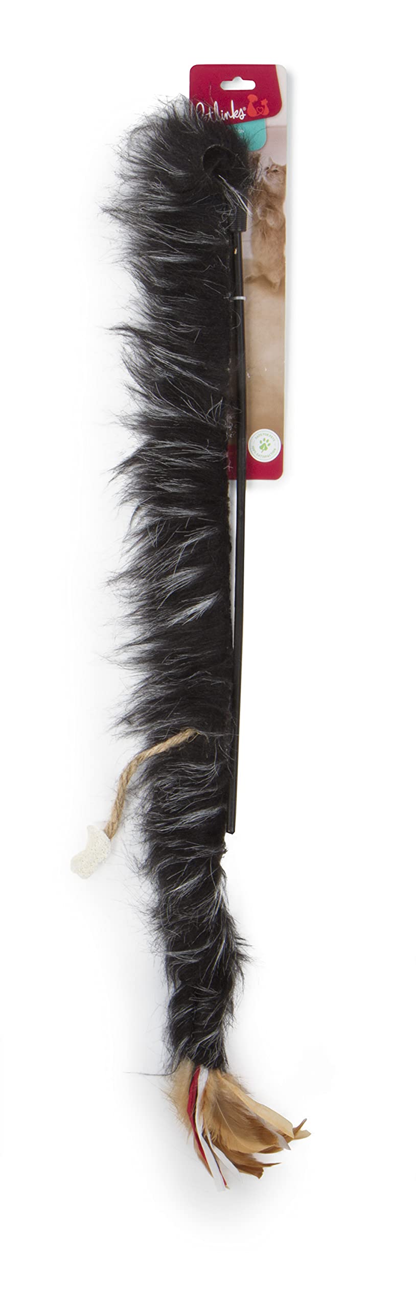 Petlinks Plume Crazy Wand Cat Toy - One Size, Random Color - Engaging Play for Cats, Interactive Fun, Feather Teaser