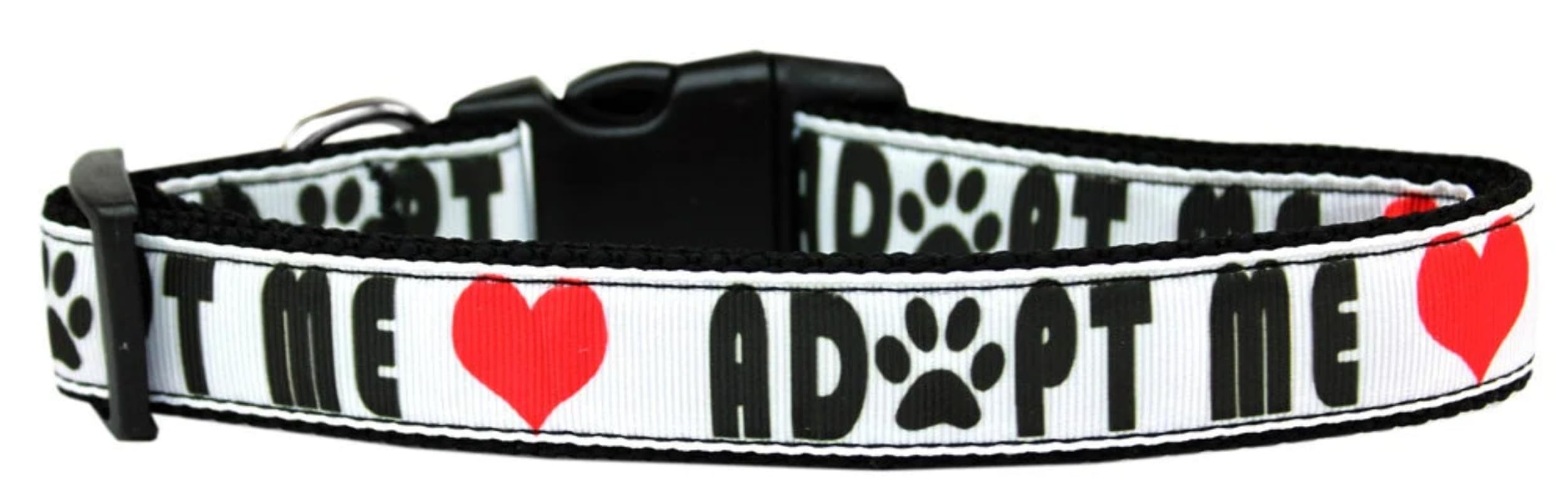 Pet Dog & Cat Nylon Collar or Leash, "Adopt Me" XS Collar
